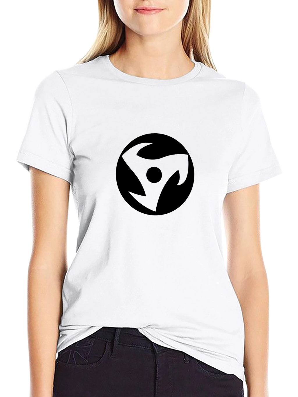 Dark Symbol Graphic Print Crew Neck T-Shirt