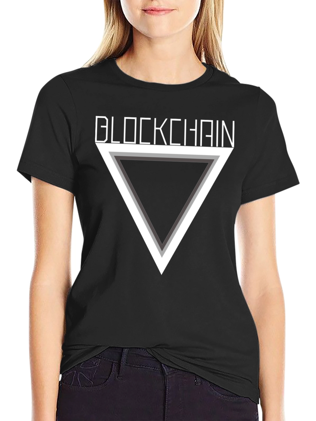 Blockchain Triangle Graphic T-Shirt