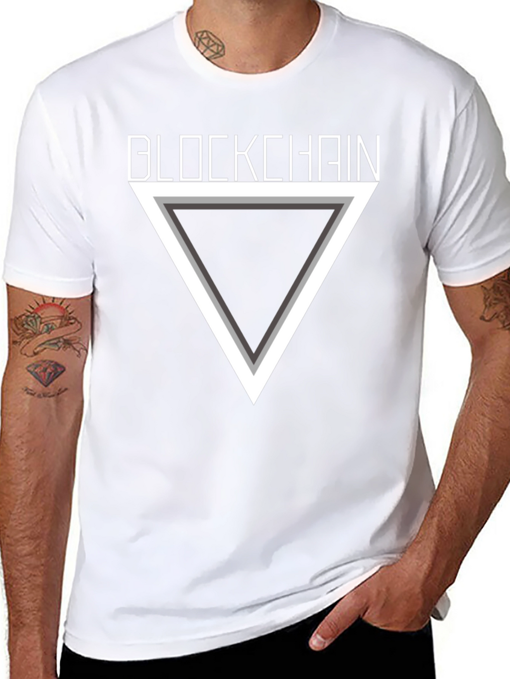 Blockchain Triangle Graphic T-Shirt