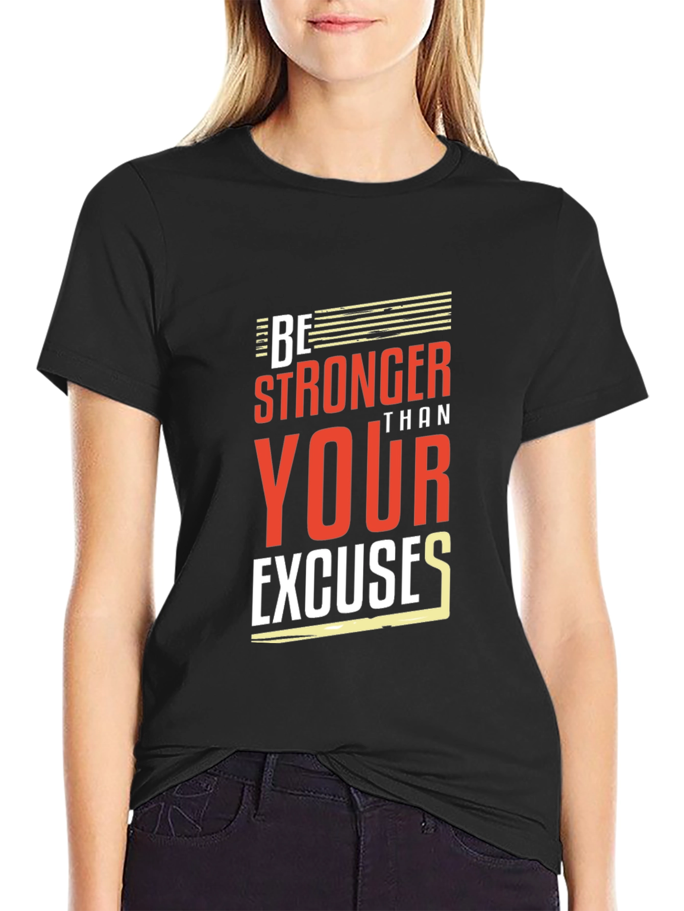 Motivational Be Stronger Black T-Shirt