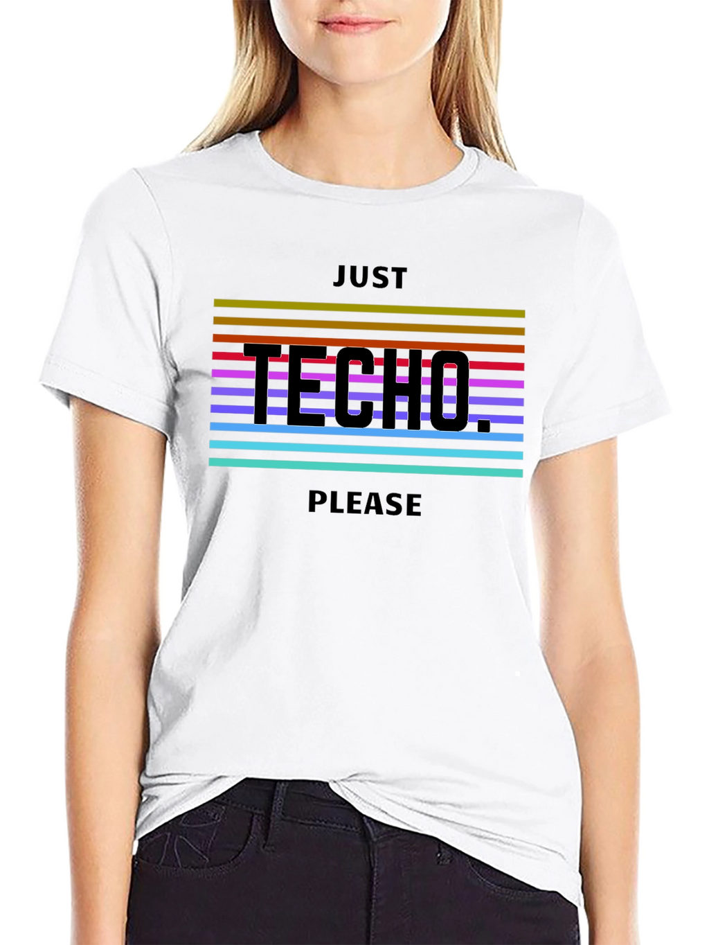 Just Techno Please Black T-Shirt