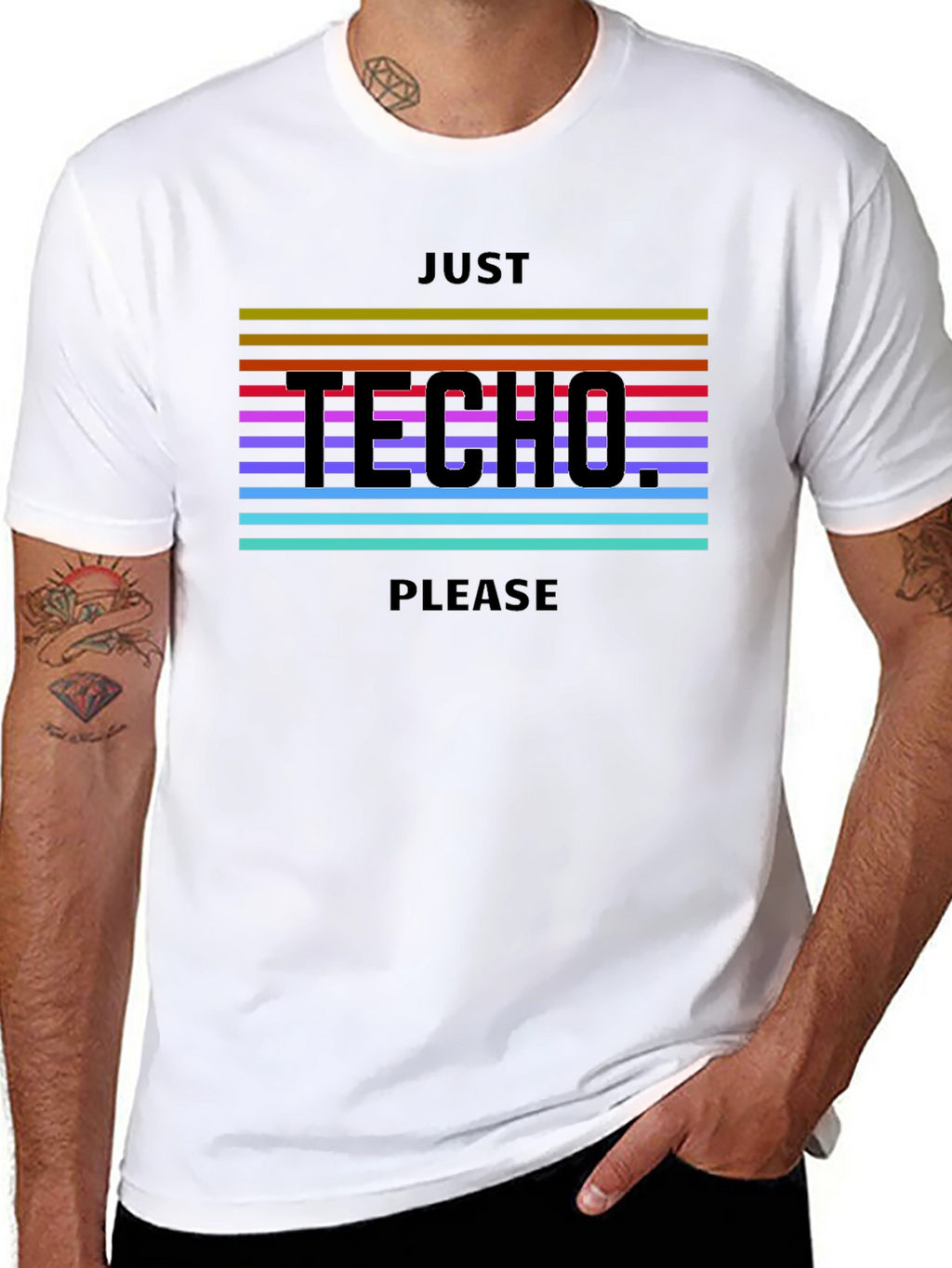 Just Techno Please Black T-Shirt
