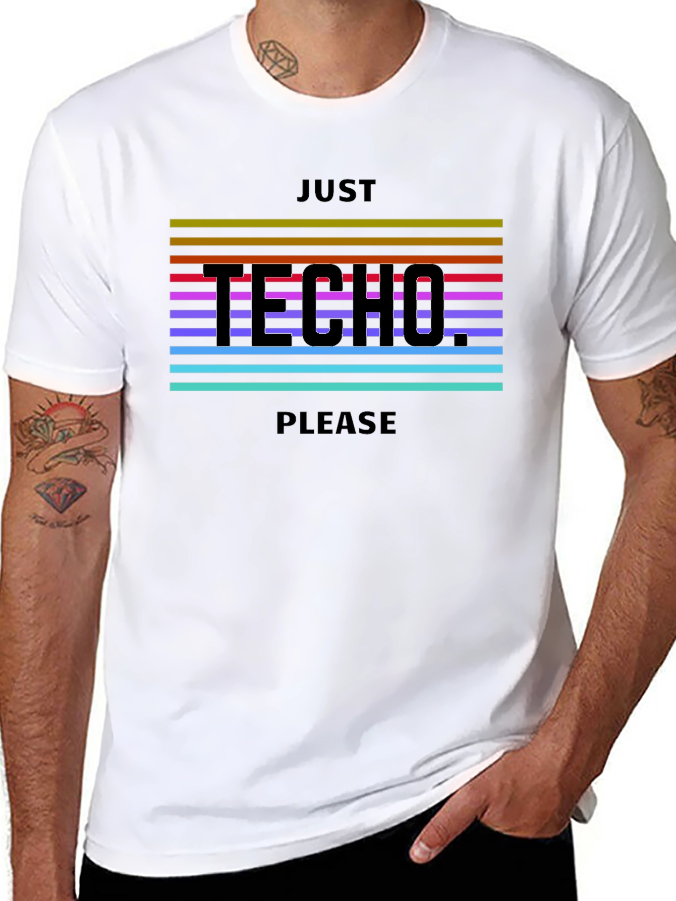 Just Techno Please Black T-Shirt
