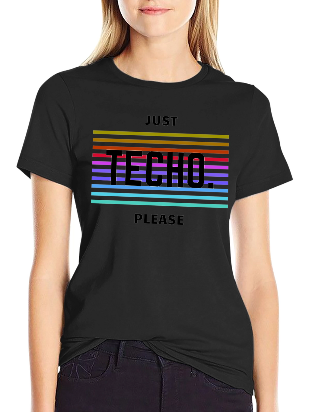 Just Techno Please Black T-Shirt