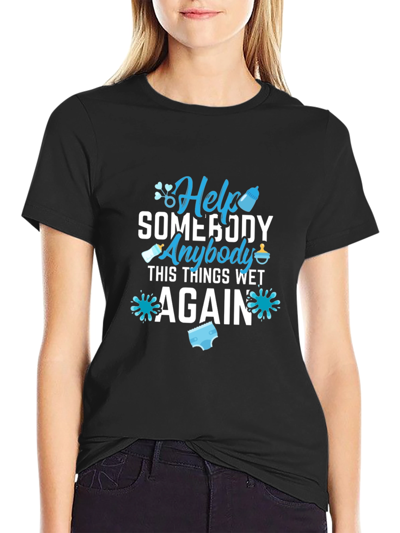 Help Somebody T-Shirt: Funny Dad Diaper Duty Tee