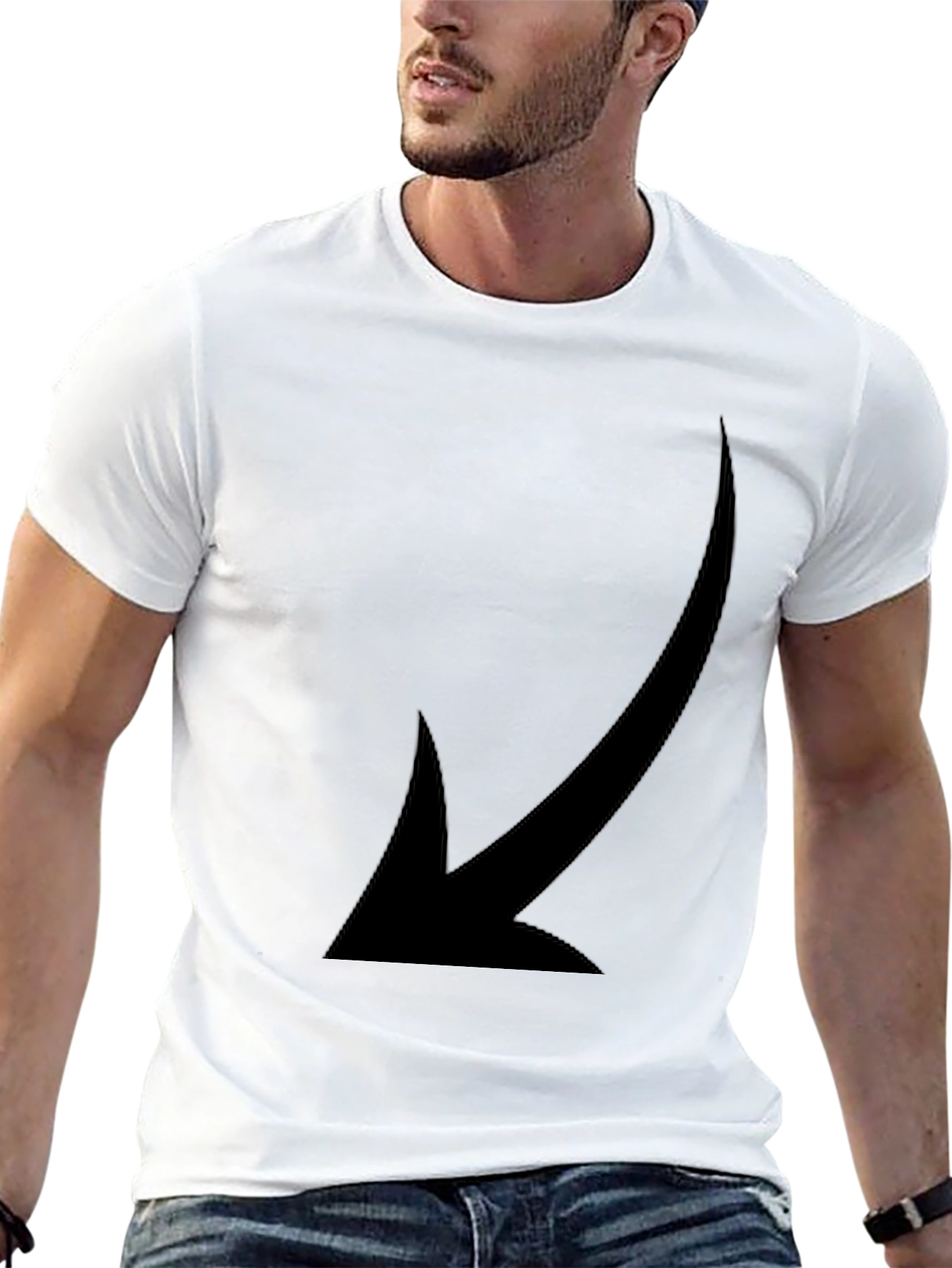 Mens Black Arrow Graphic T-Shirt