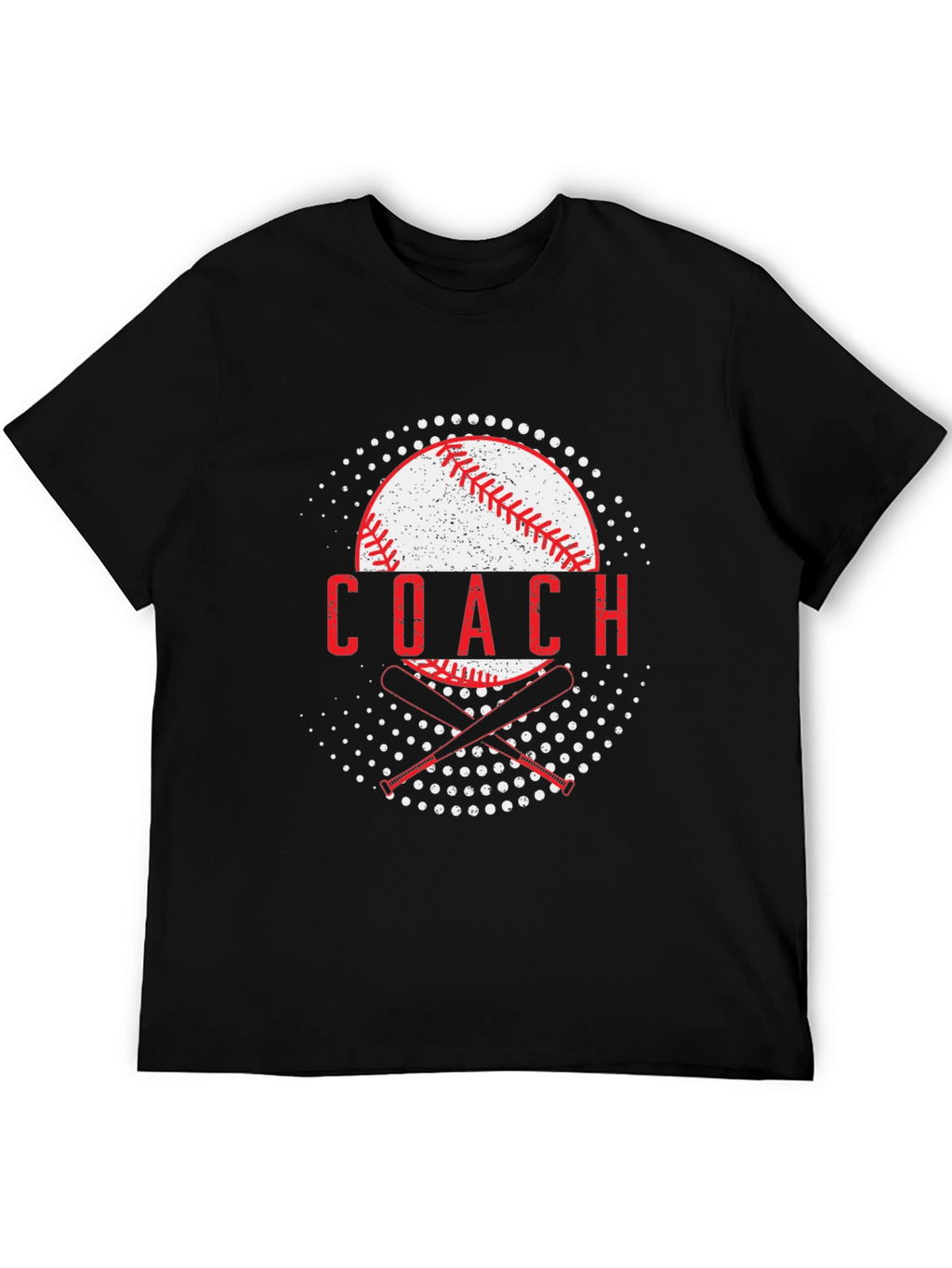 Baseball Coach Graphic T-Shirt - Black