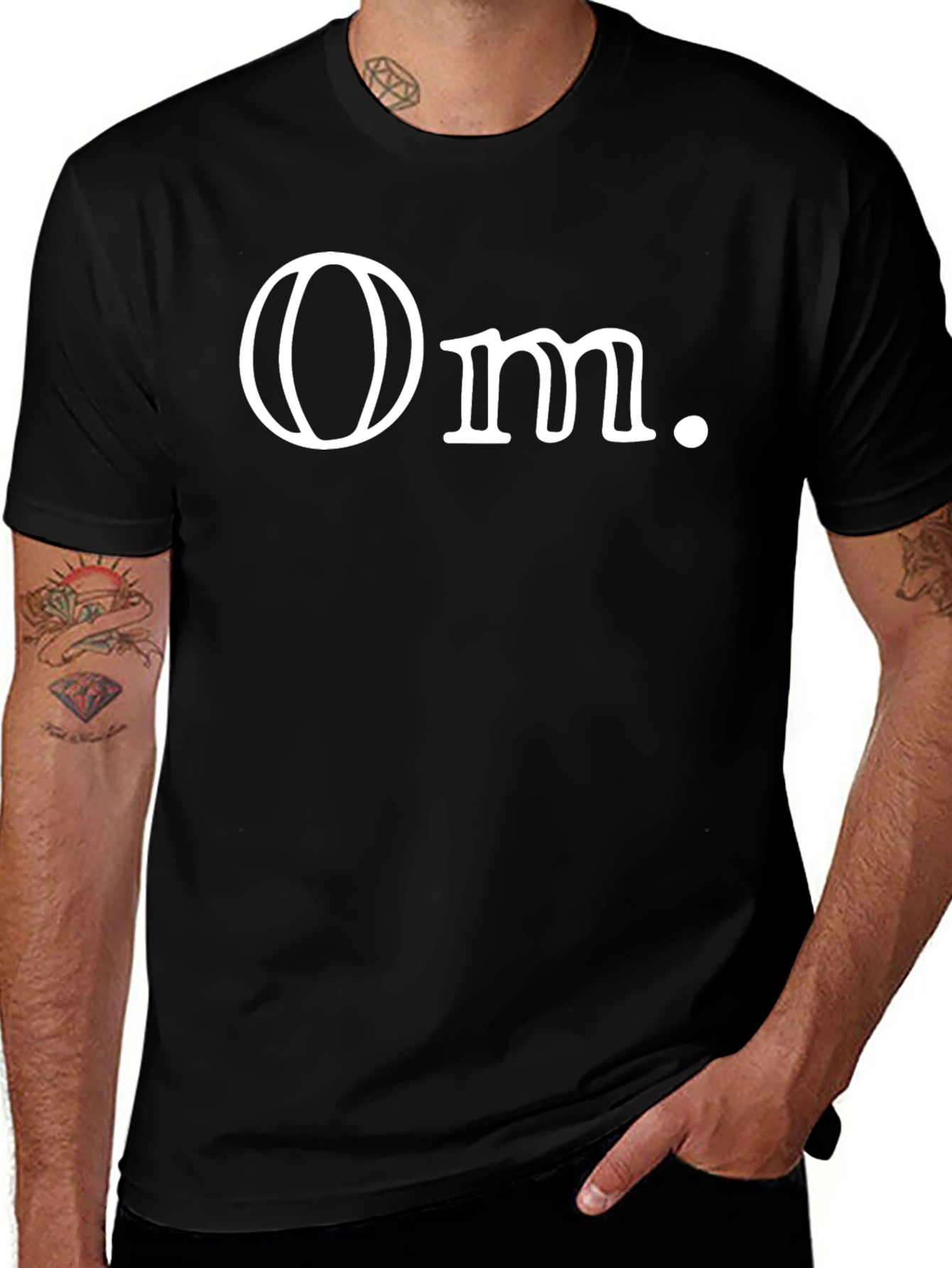 Minimalist Om. Graphic Black T-Shirt