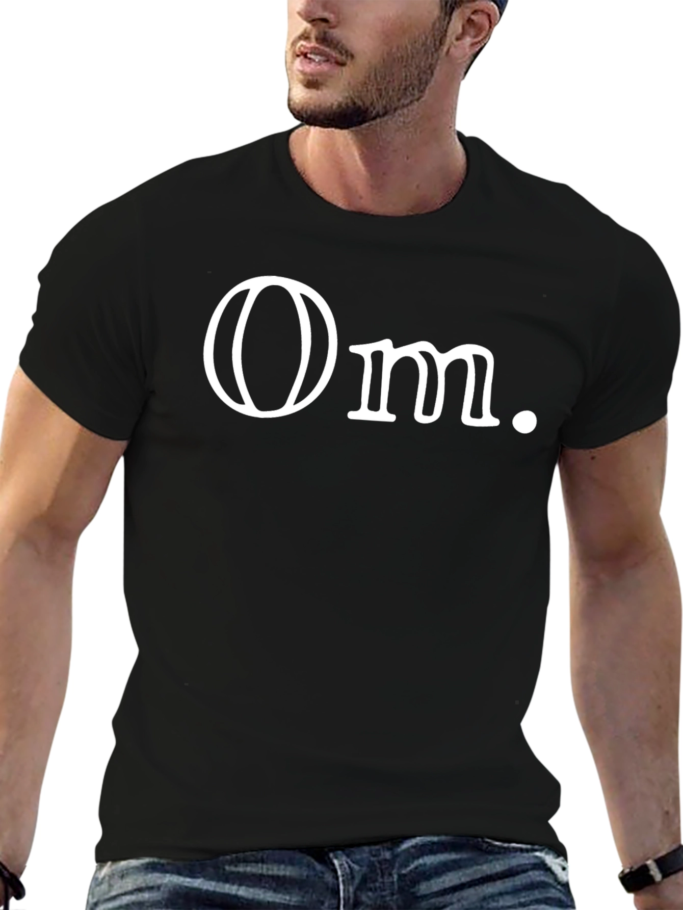 Minimalist Om. Graphic Black T-Shirt