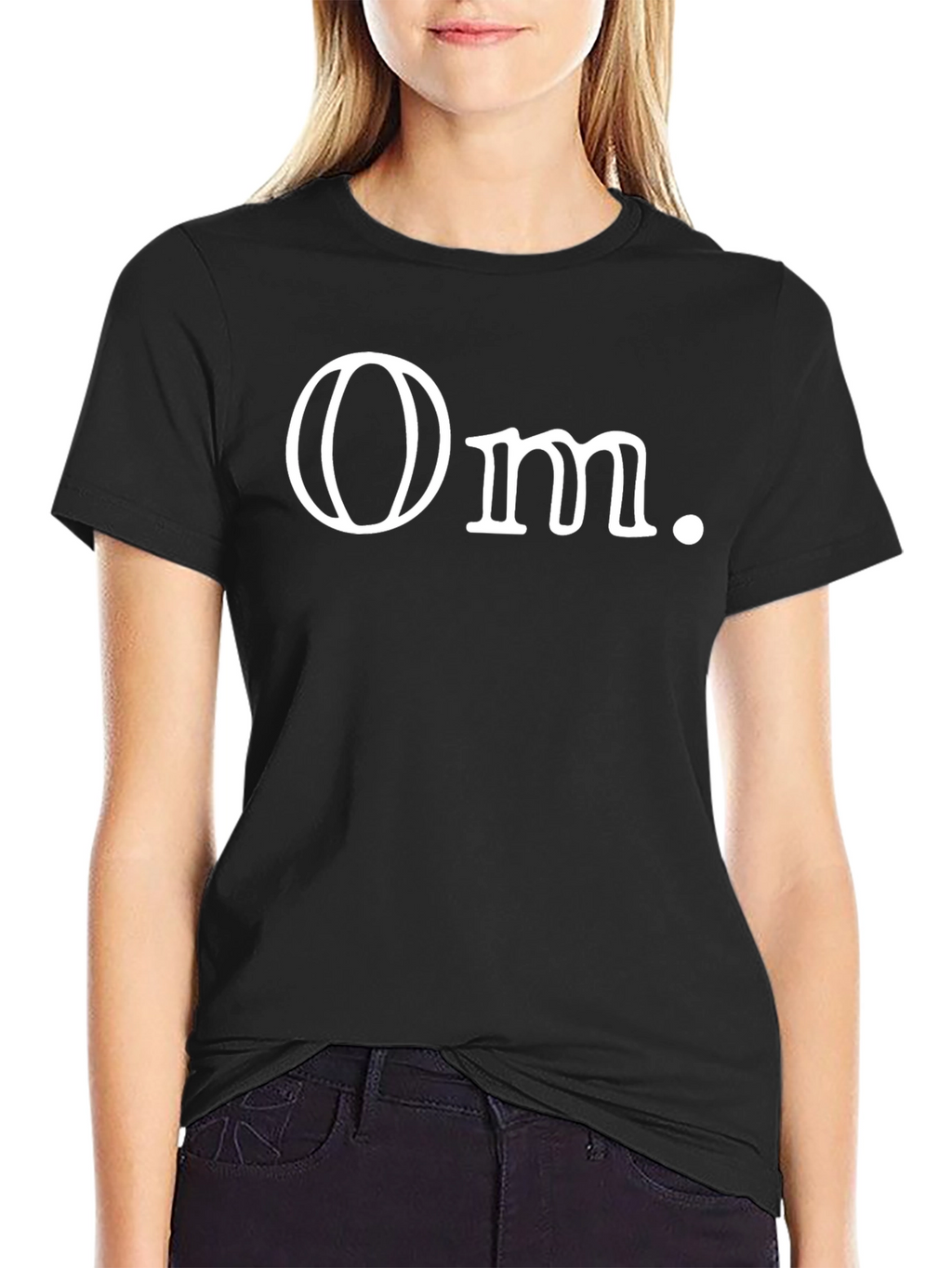 Minimalist Om. Graphic Black T-Shirt