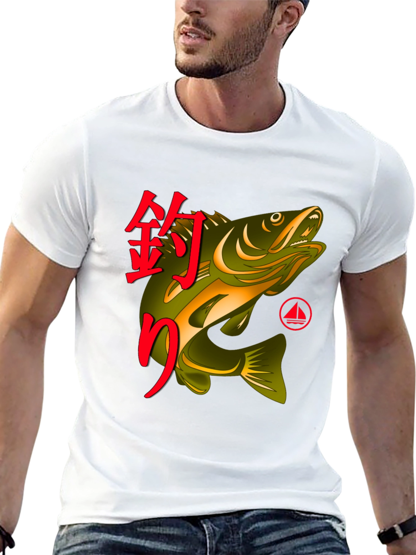 Fishing T-Shirt with Japanese Design