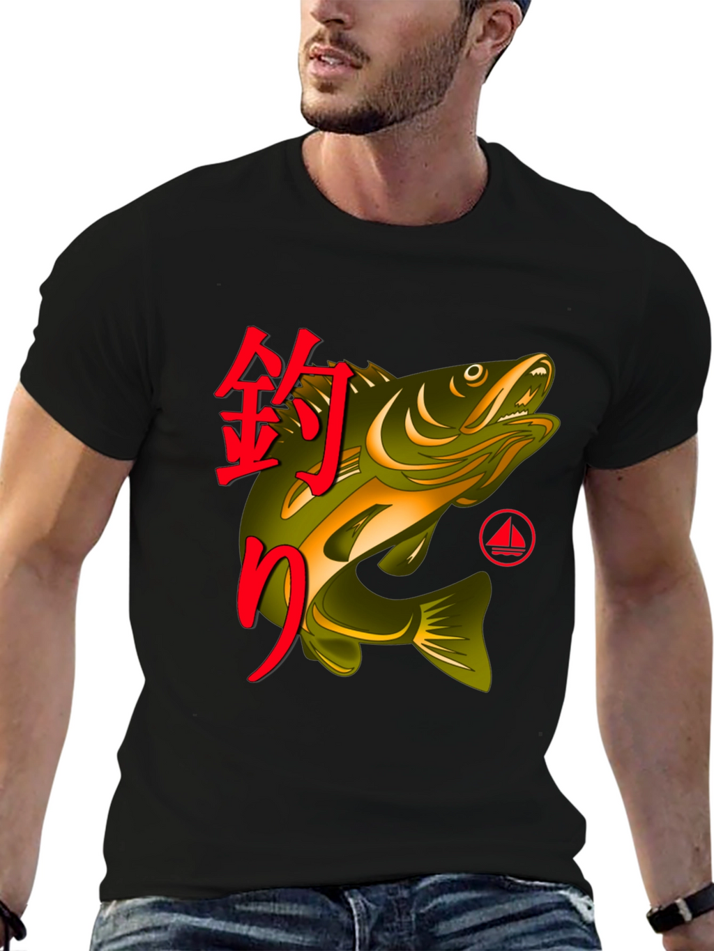 Fishing T-Shirt with Japanese Design