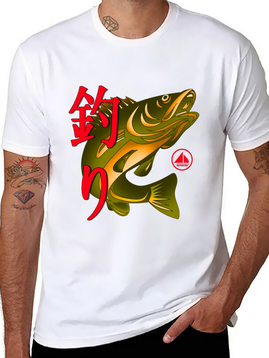 Fishing T-Shirt with Japanese Design