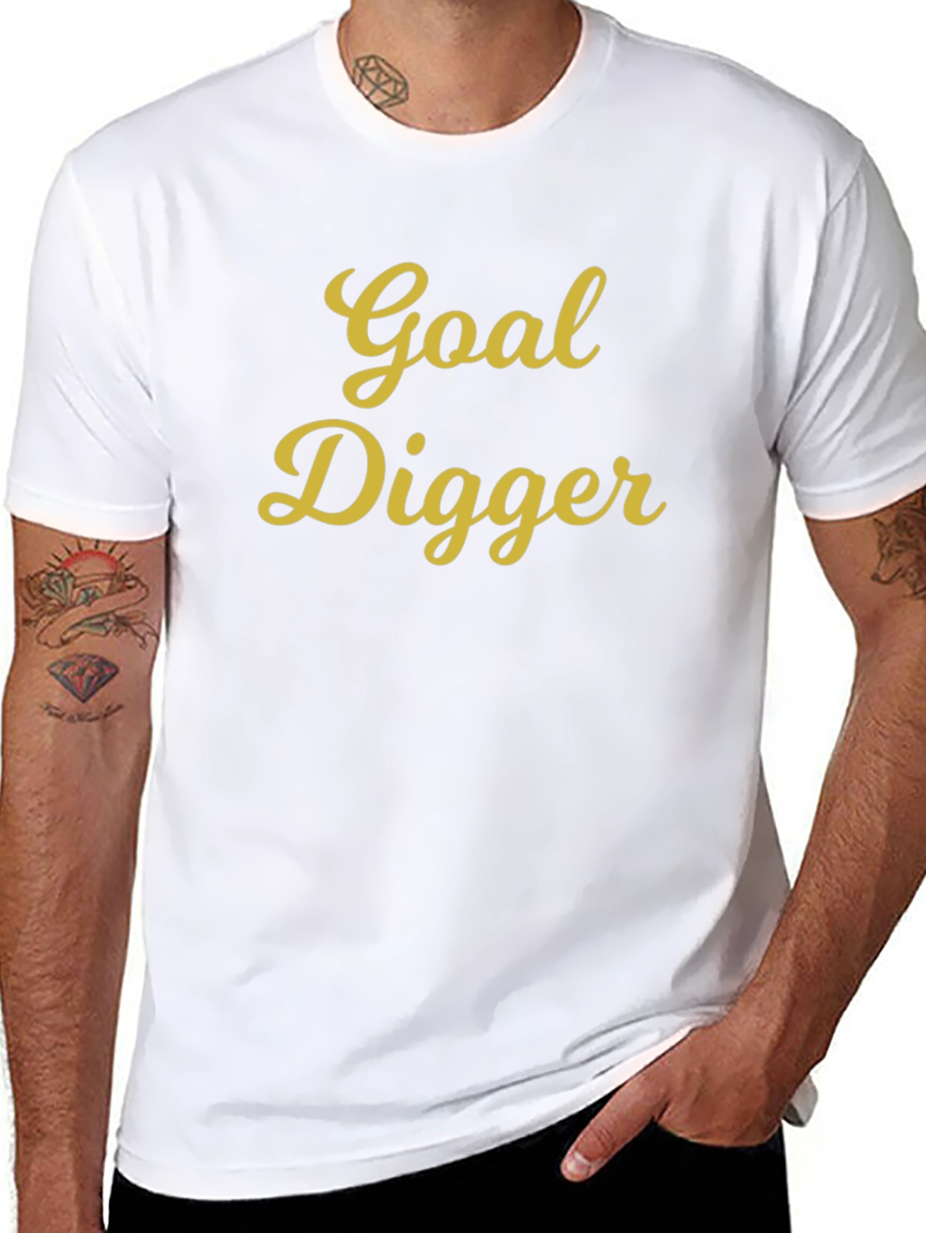 Goal Digger T-Shirt - Trendy Black Tee