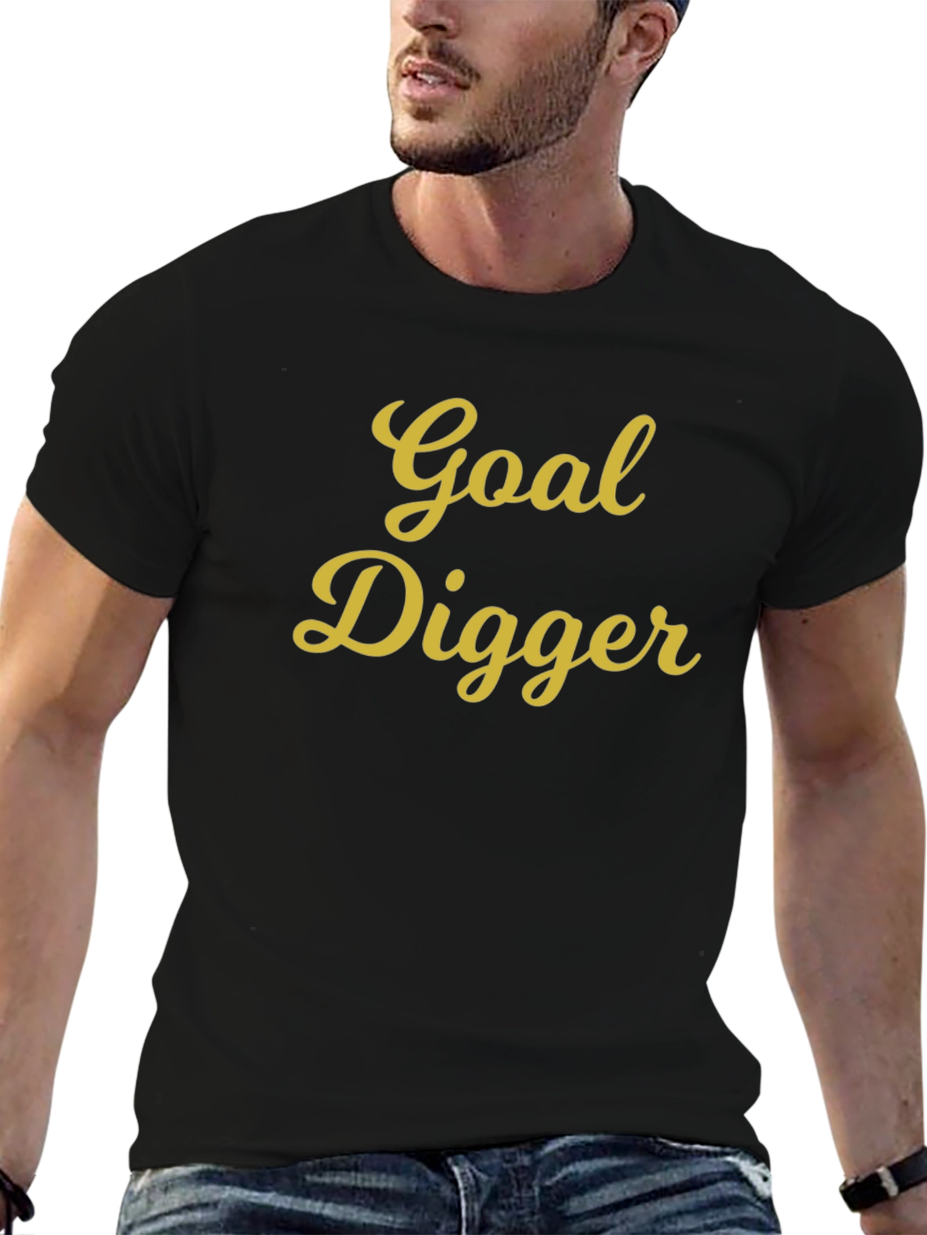 Goal Digger T-Shirt - Trendy Black Tee
