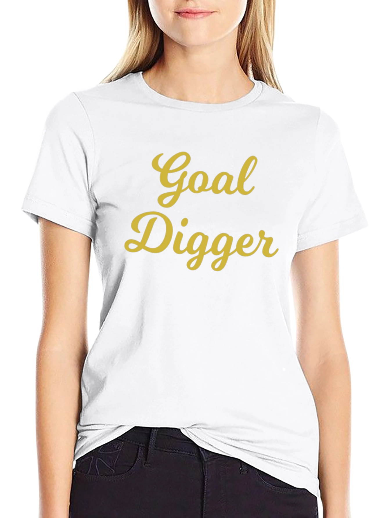 Goal Digger T-Shirt - Trendy Black Tee