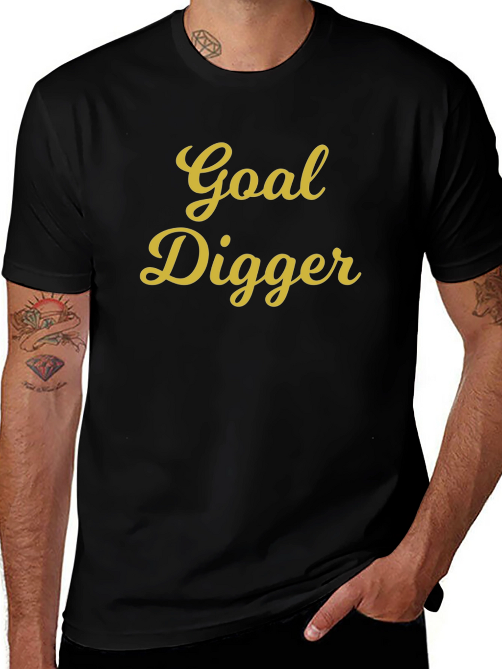 Goal Digger T-Shirt - Trendy Black Tee