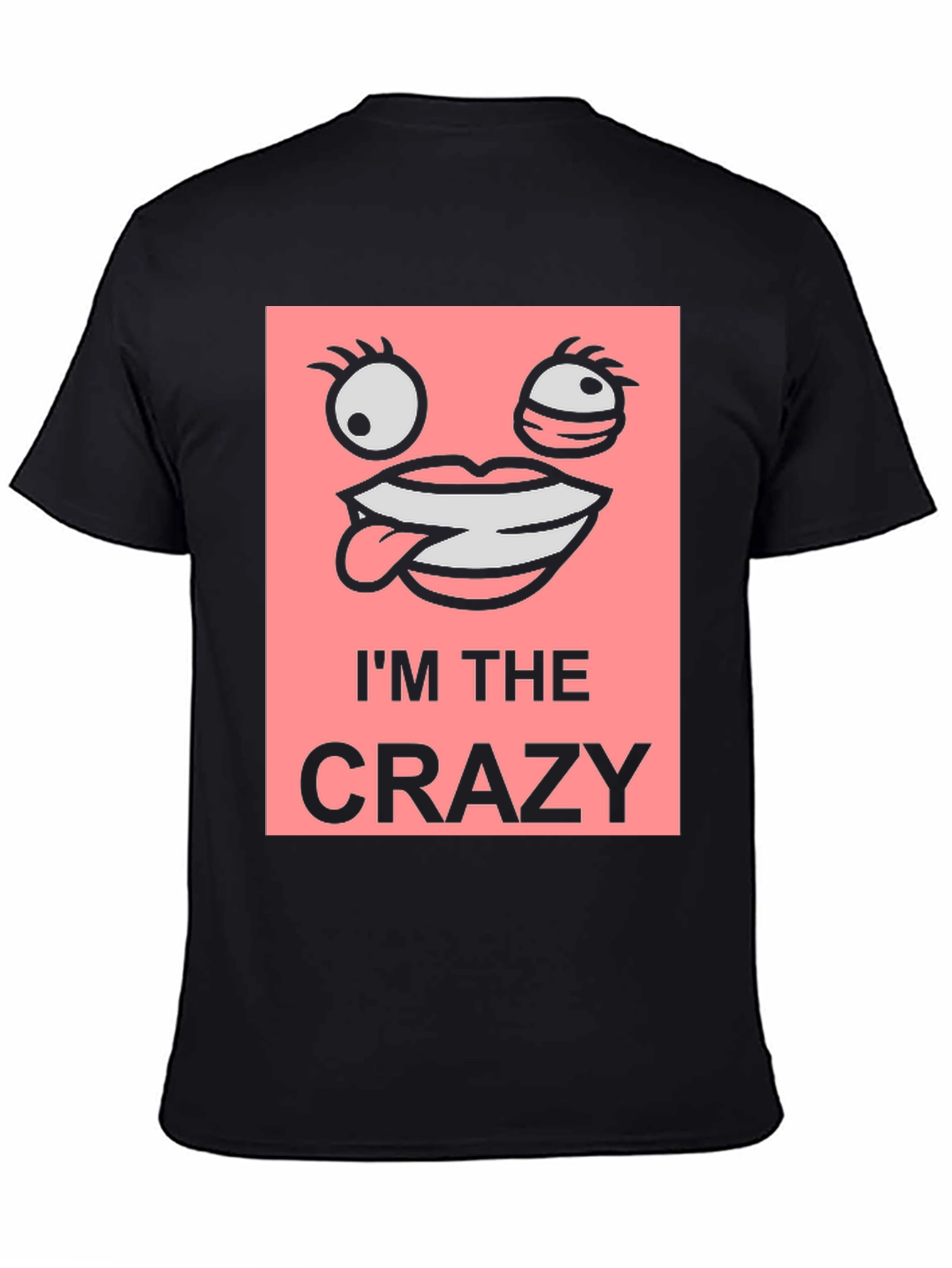 Im The Crazy Graphic Tee - Black Cotton T-Shirt