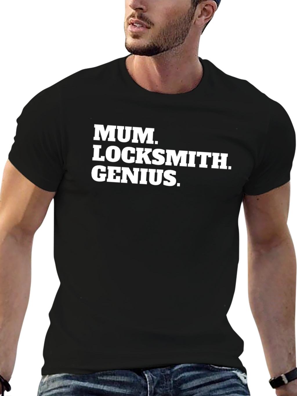 Mum Locksmith Genius T-Shirt - Black