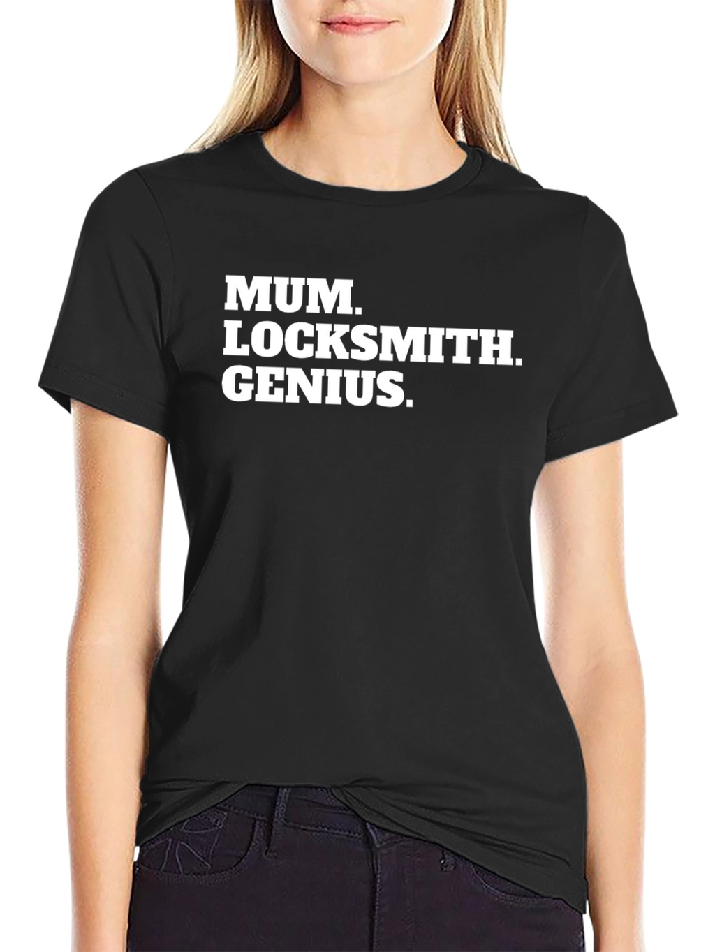 Mum Locksmith Genius T-Shirt - Black