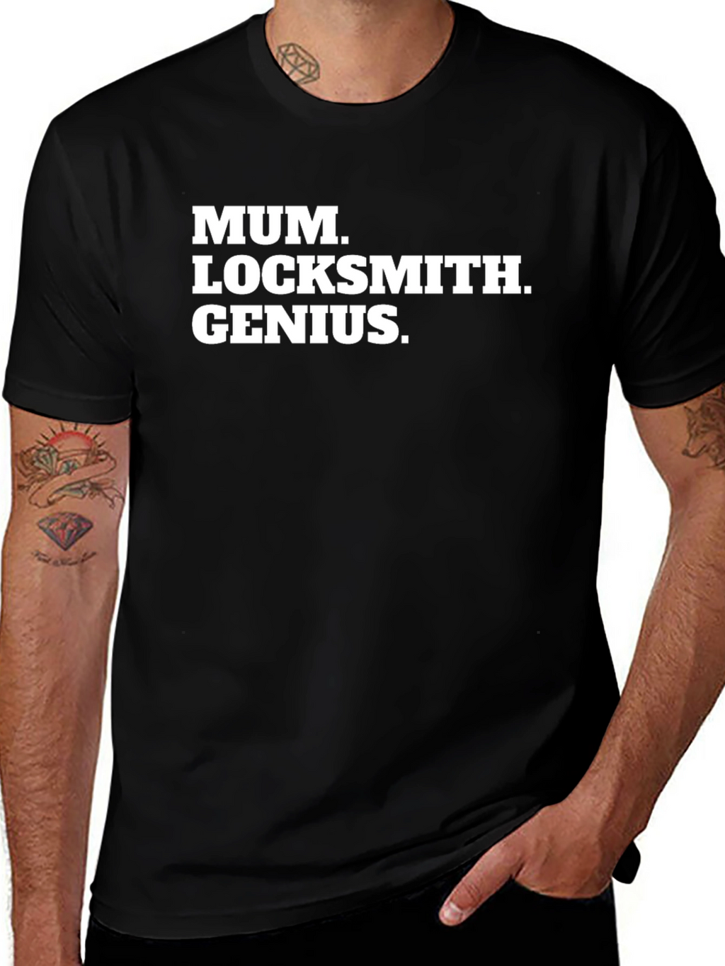 Mum Locksmith Genius T-Shirt - Black