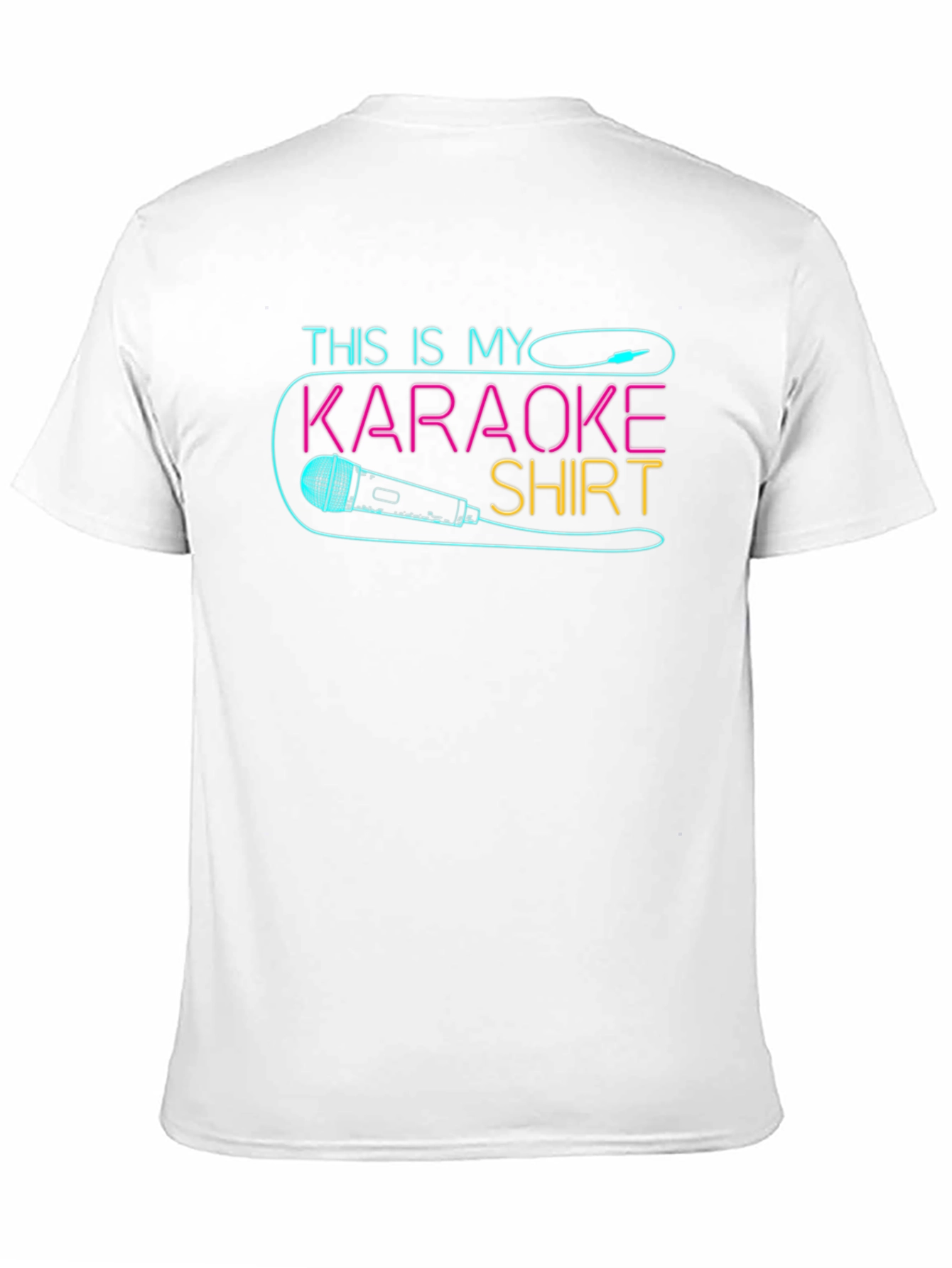 Karaoke Shirt - Neon Microphone Design