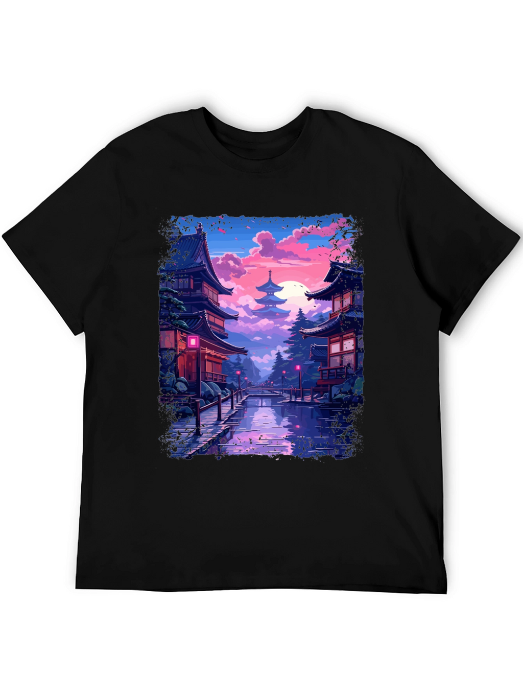 Japanese Temple T-Shirt - Anime Style
