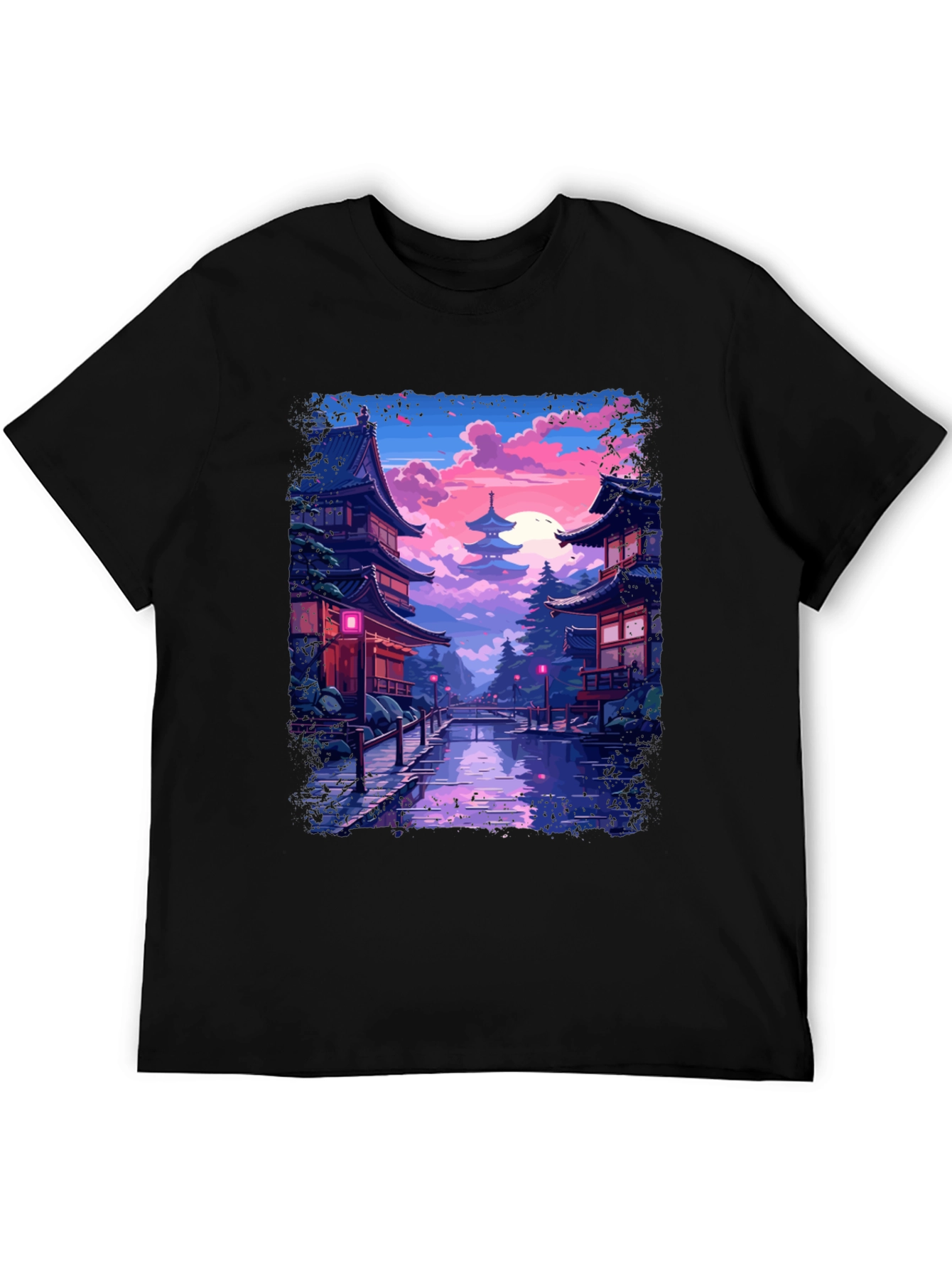Japanese Temple T-Shirt - Anime Style