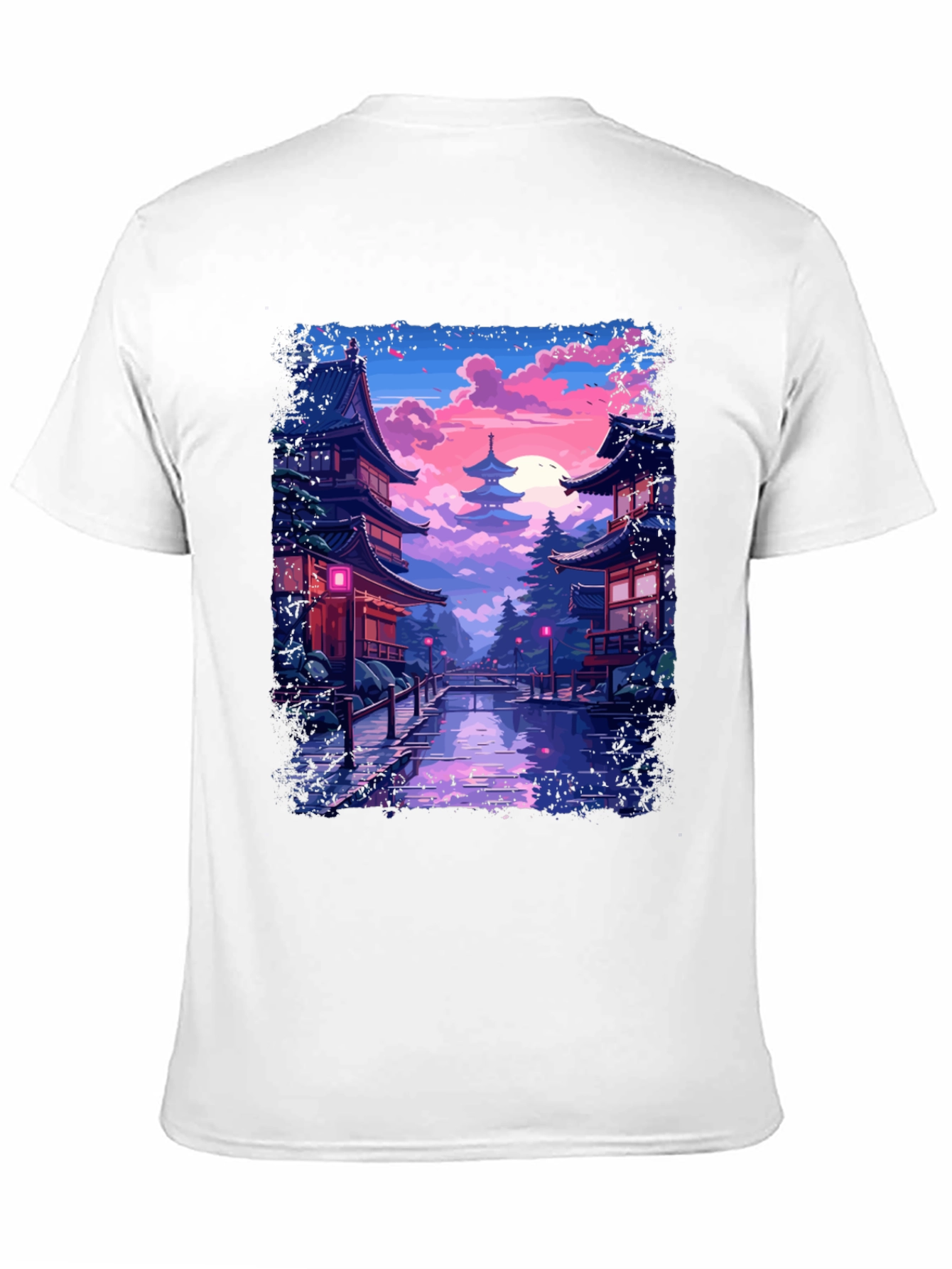 Japanese Temple T-Shirt - Anime Style