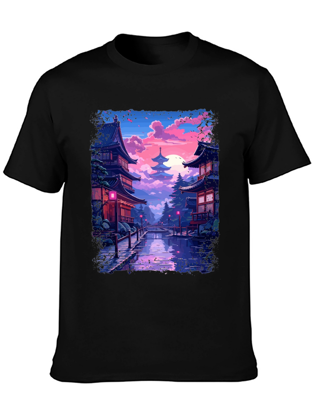 Japanese Temple T-Shirt - Anime Style