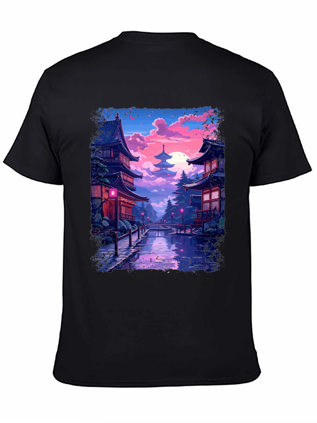 Japanese Temple T-Shirt - Anime Style
