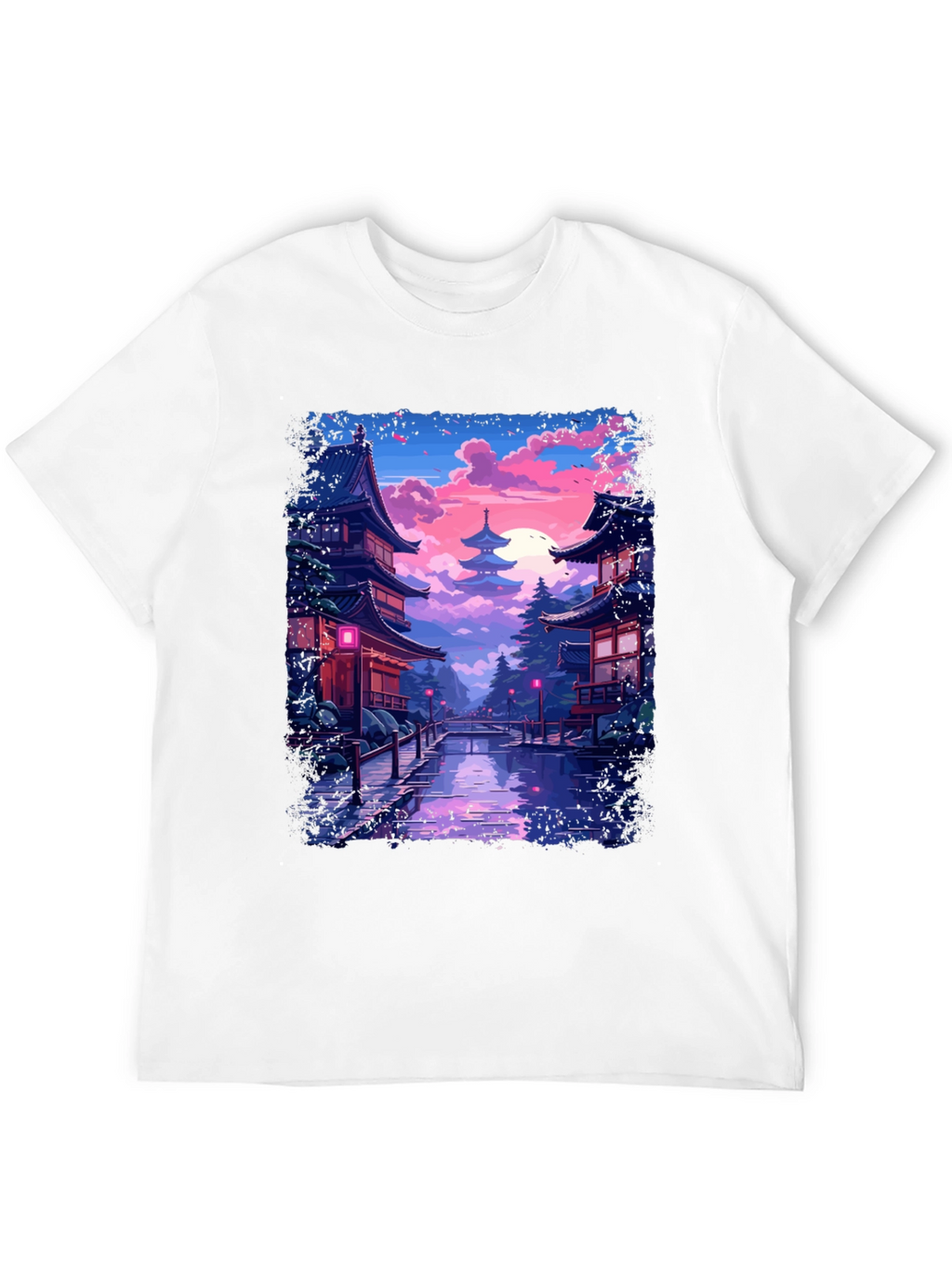 Japanese Temple T-Shirt - Anime Style