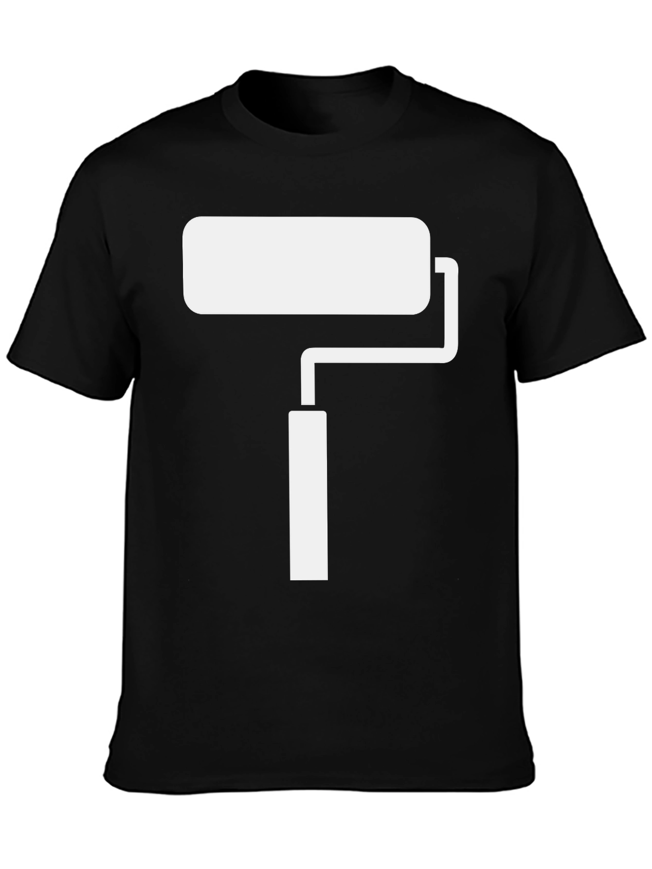 Paint Roller Graphic Tee - Black Cotton Comfort
