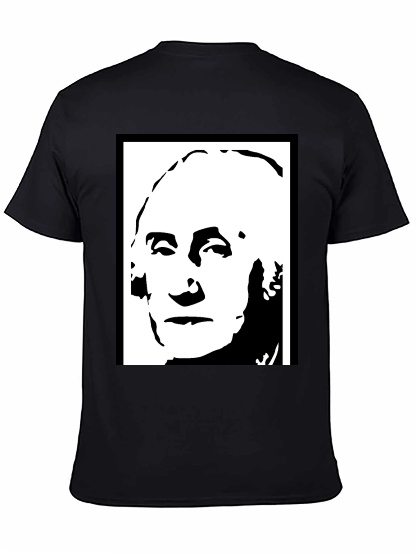 George Washington Graphic Tee - Black Cotton T-Shirt