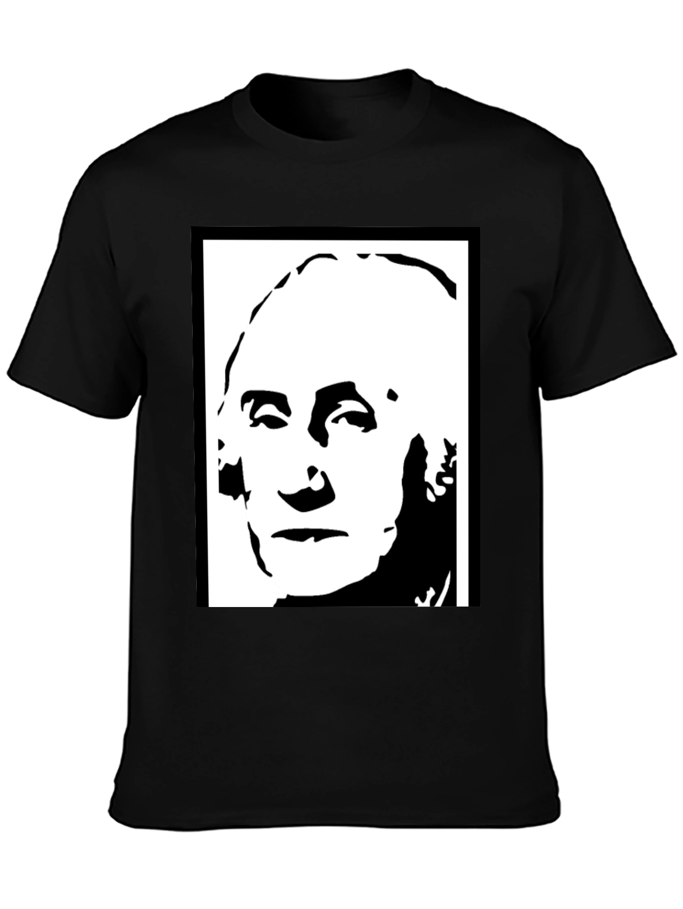 George Washington Graphic Tee - Black Cotton T-Shirt