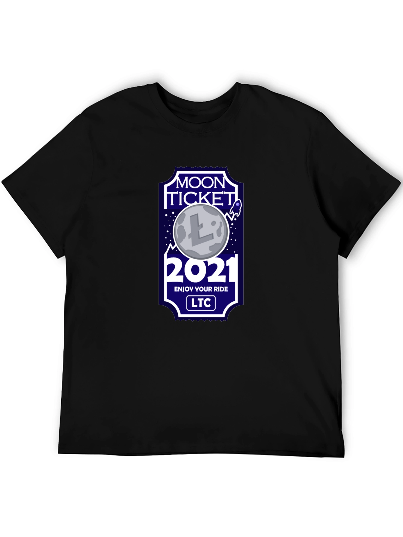 Moon Ticket 2021 Crypto T-Shirt - Litecoin LTC