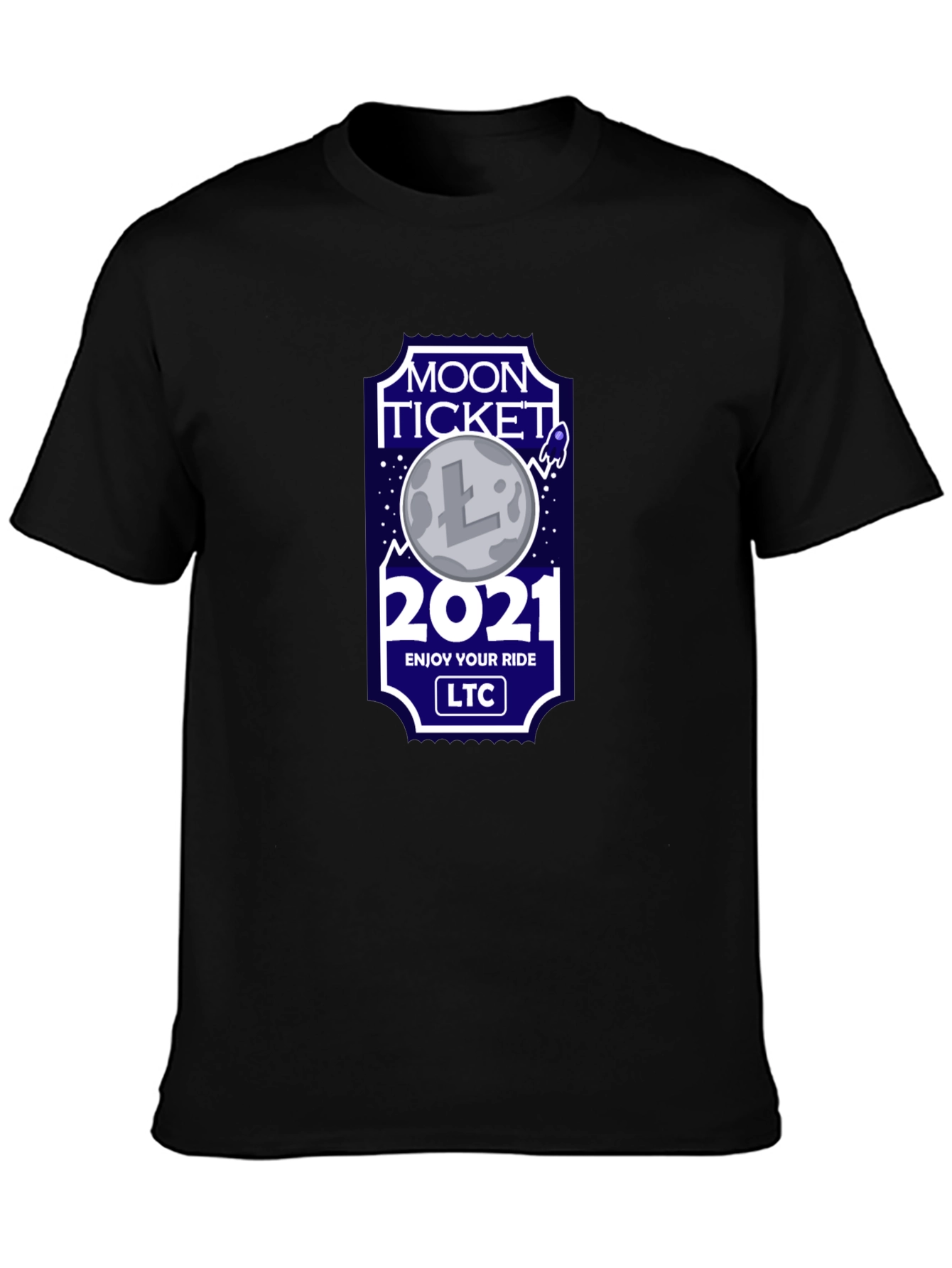 Moon Ticket 2021 Crypto T-Shirt - Litecoin LTC