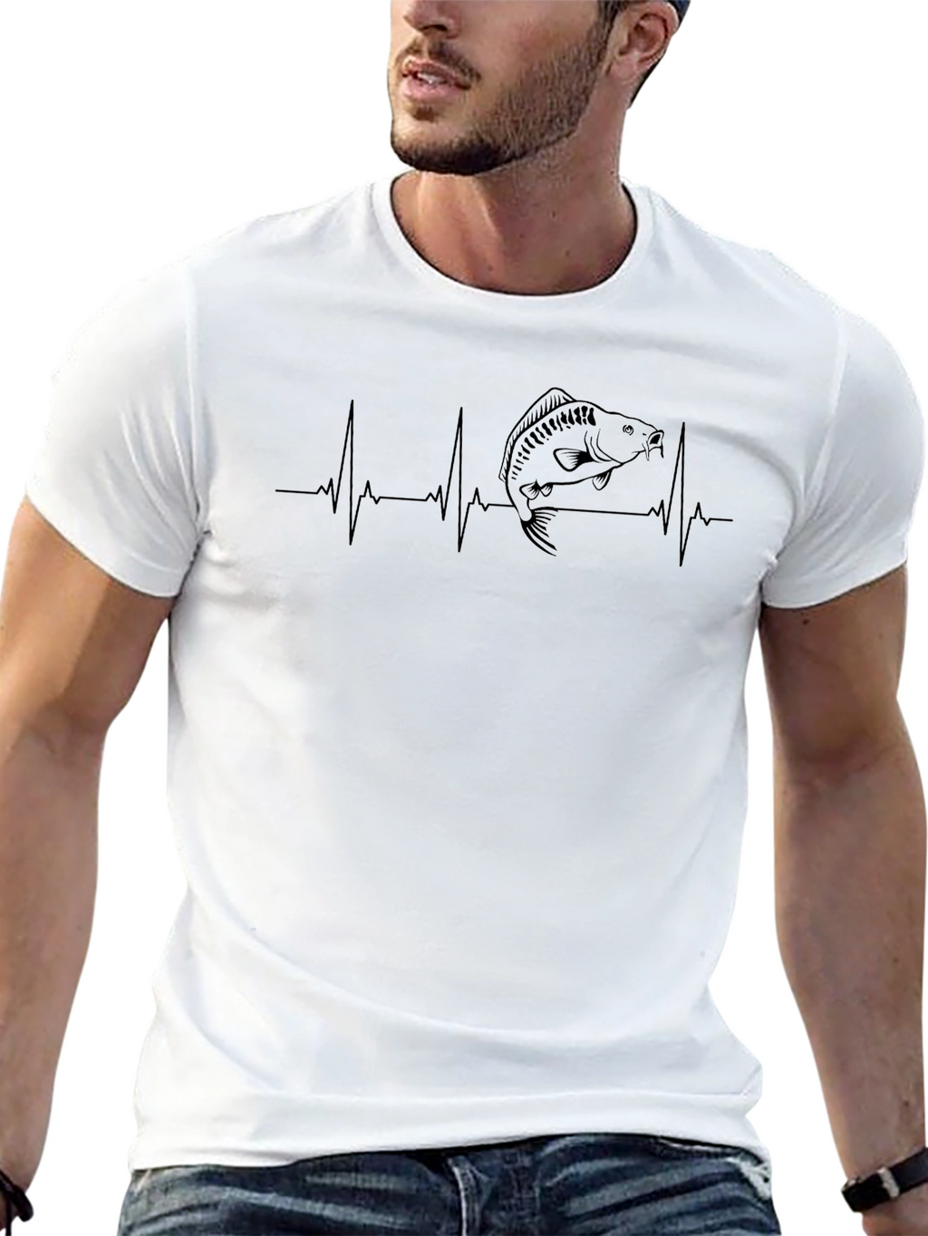 Fishing Heartbeat T-Shirt