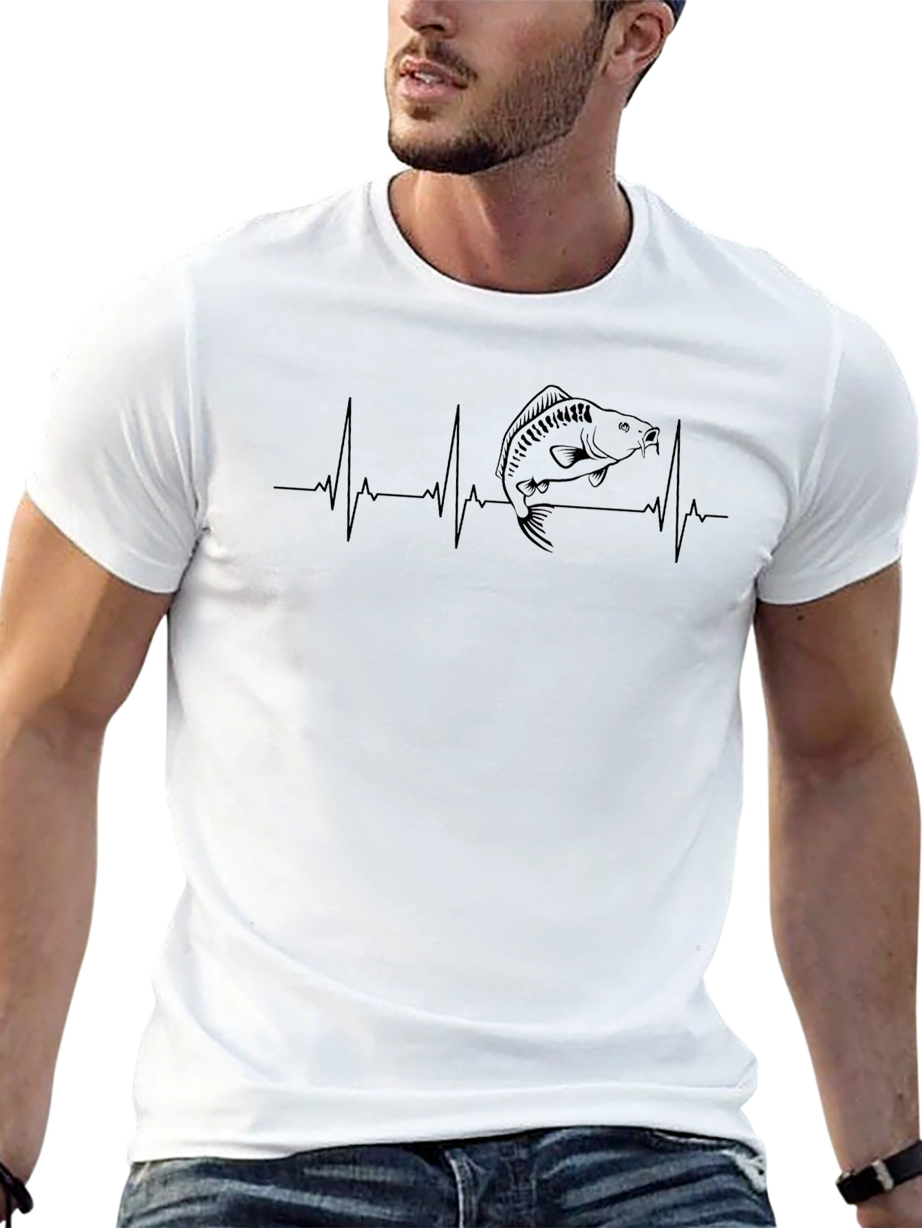 Fishing Heartbeat T-Shirt