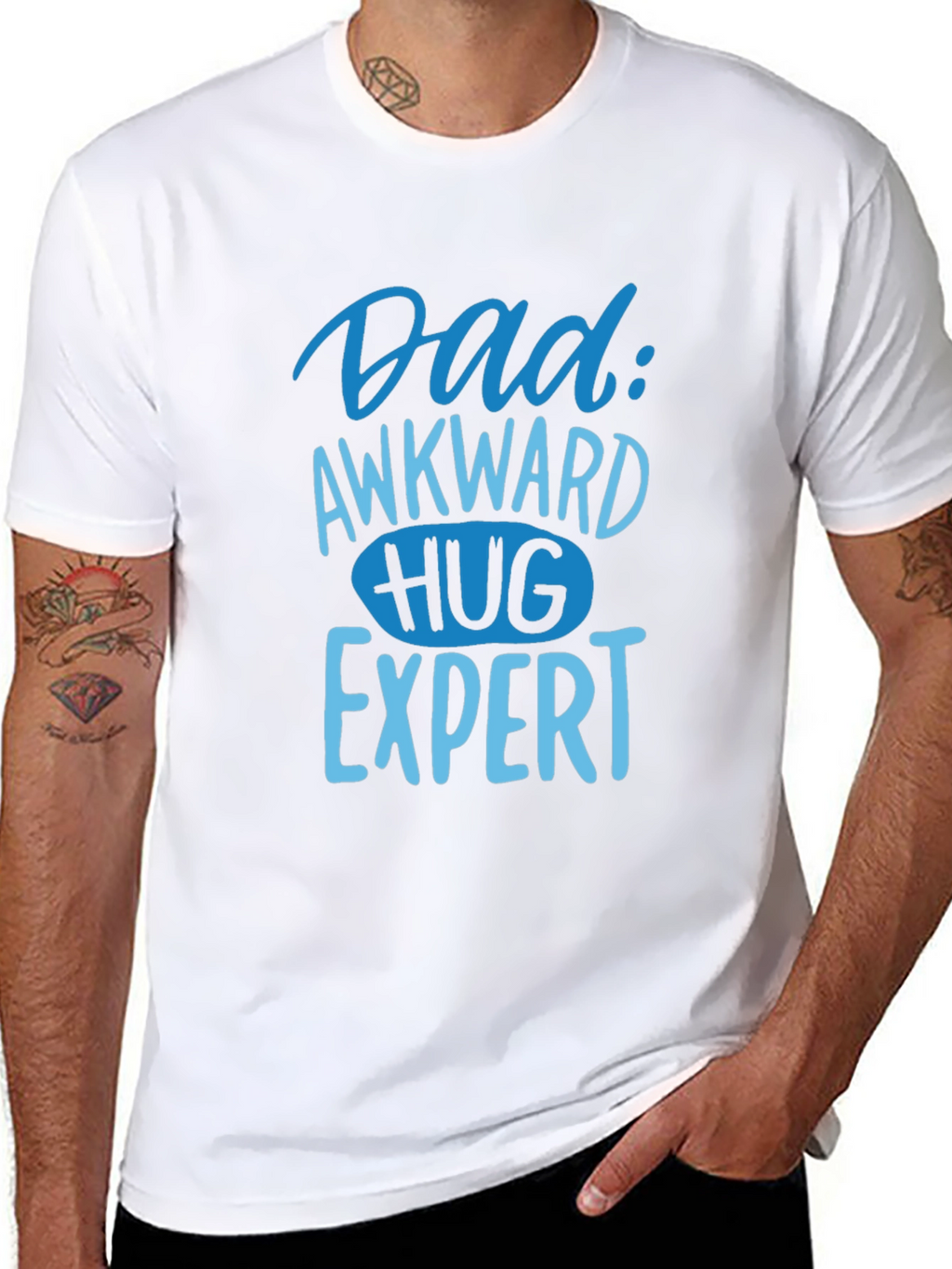 Dad Awkward Hug Expert Graphic Tee