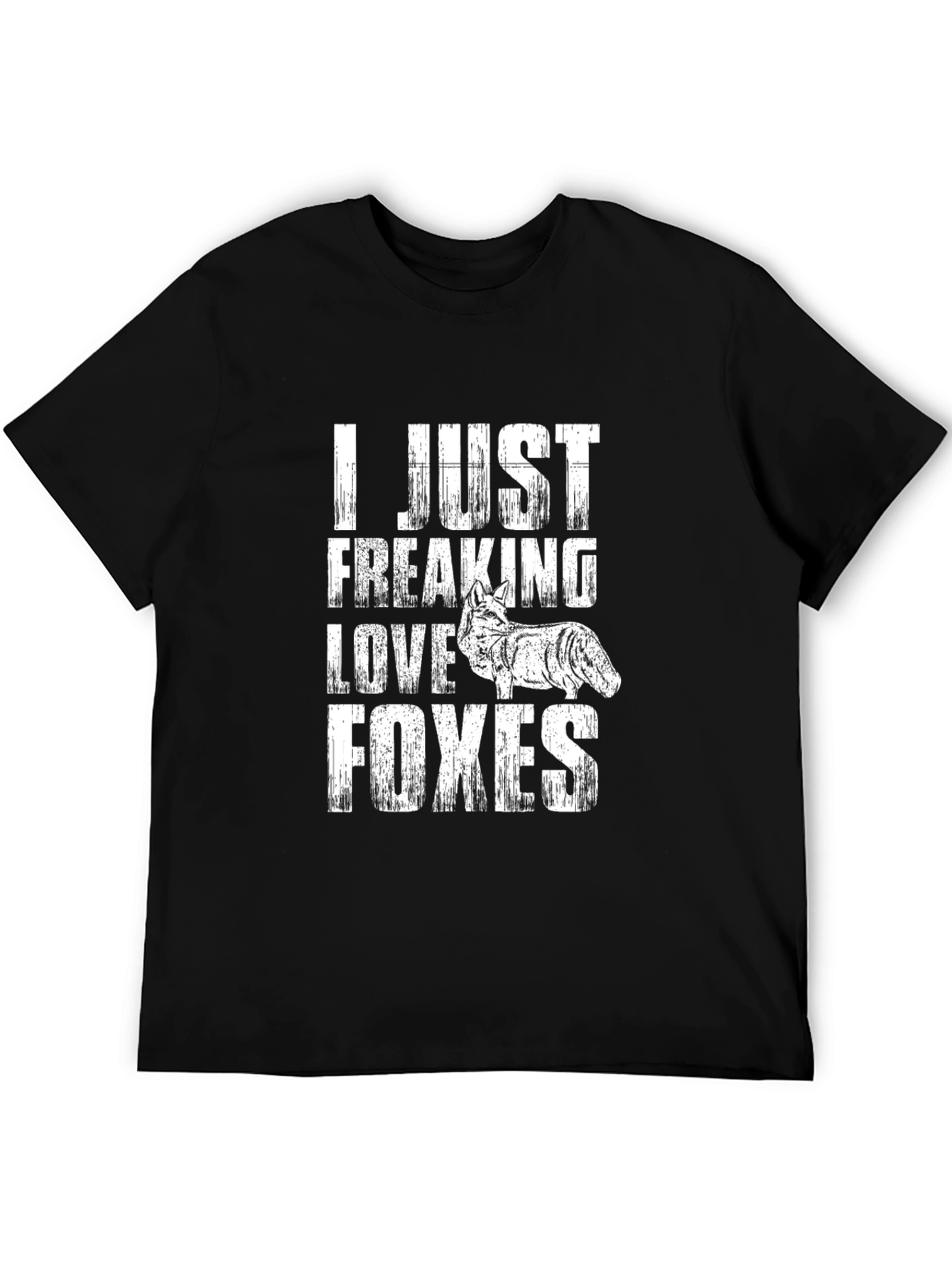 I Love Foxes Graphic Tee - Mens Black T-Shirt