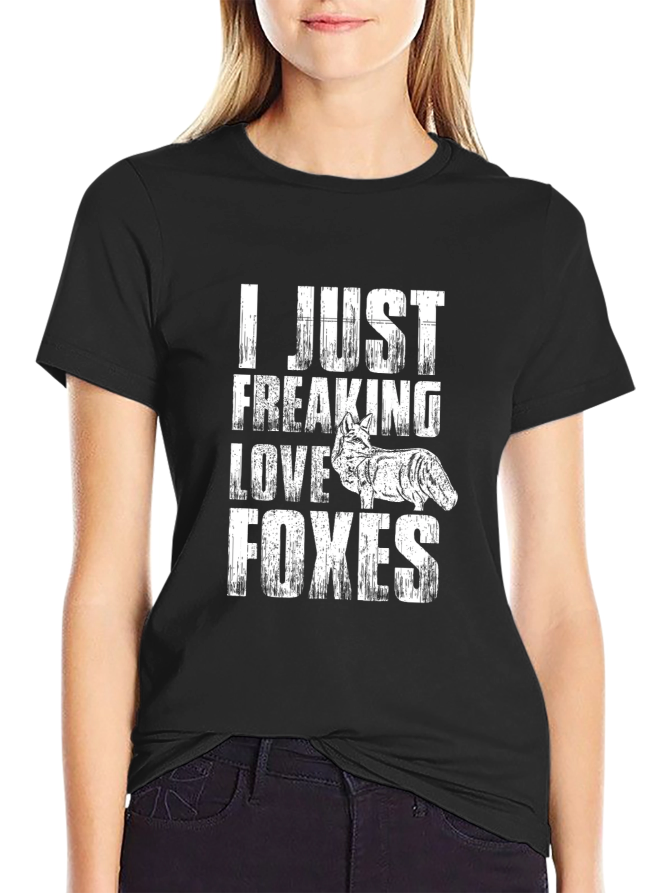 I Love Foxes Graphic Tee - Mens Black T-Shirt