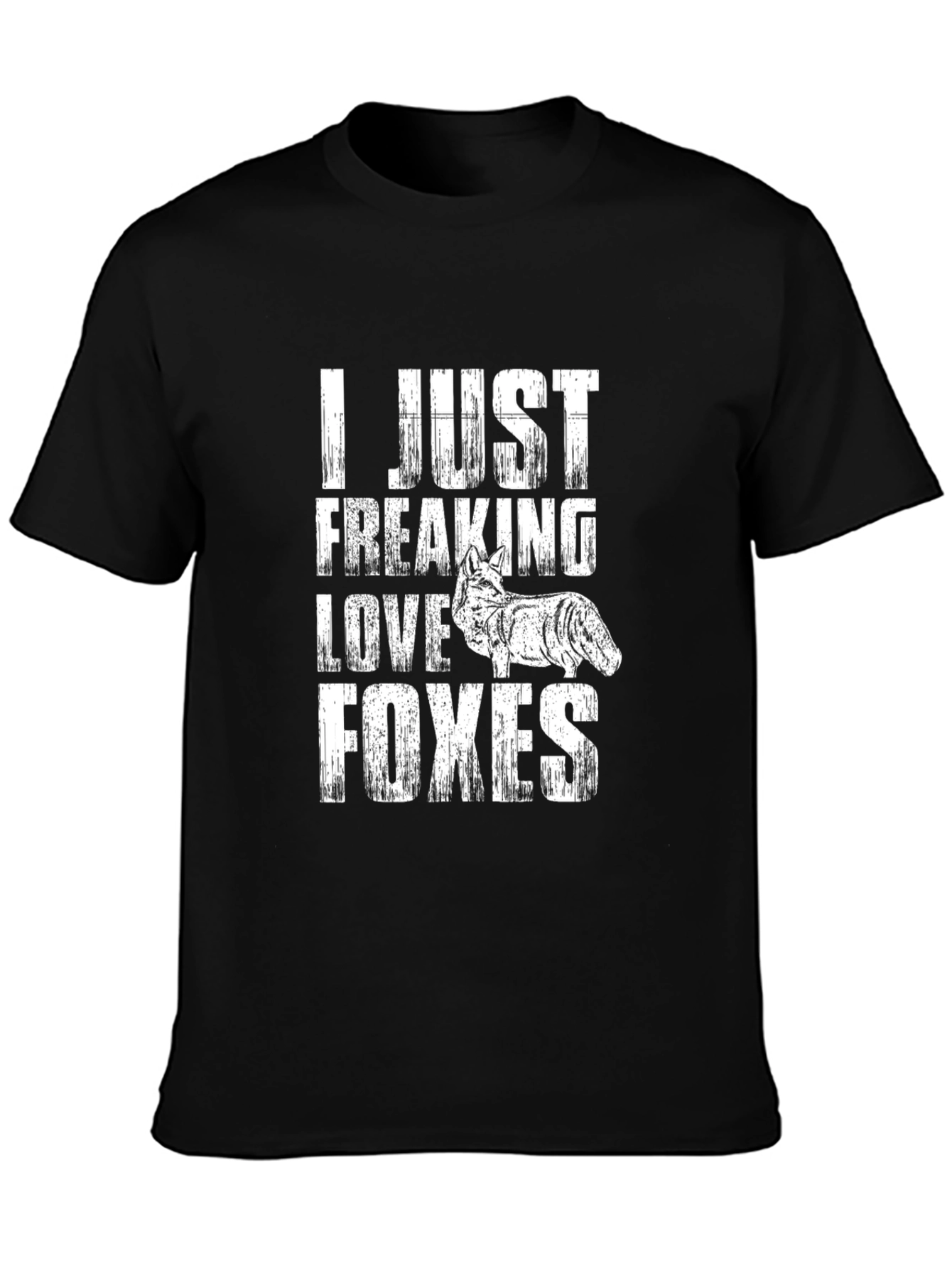 I Love Foxes Graphic Tee - Mens Black T-Shirt