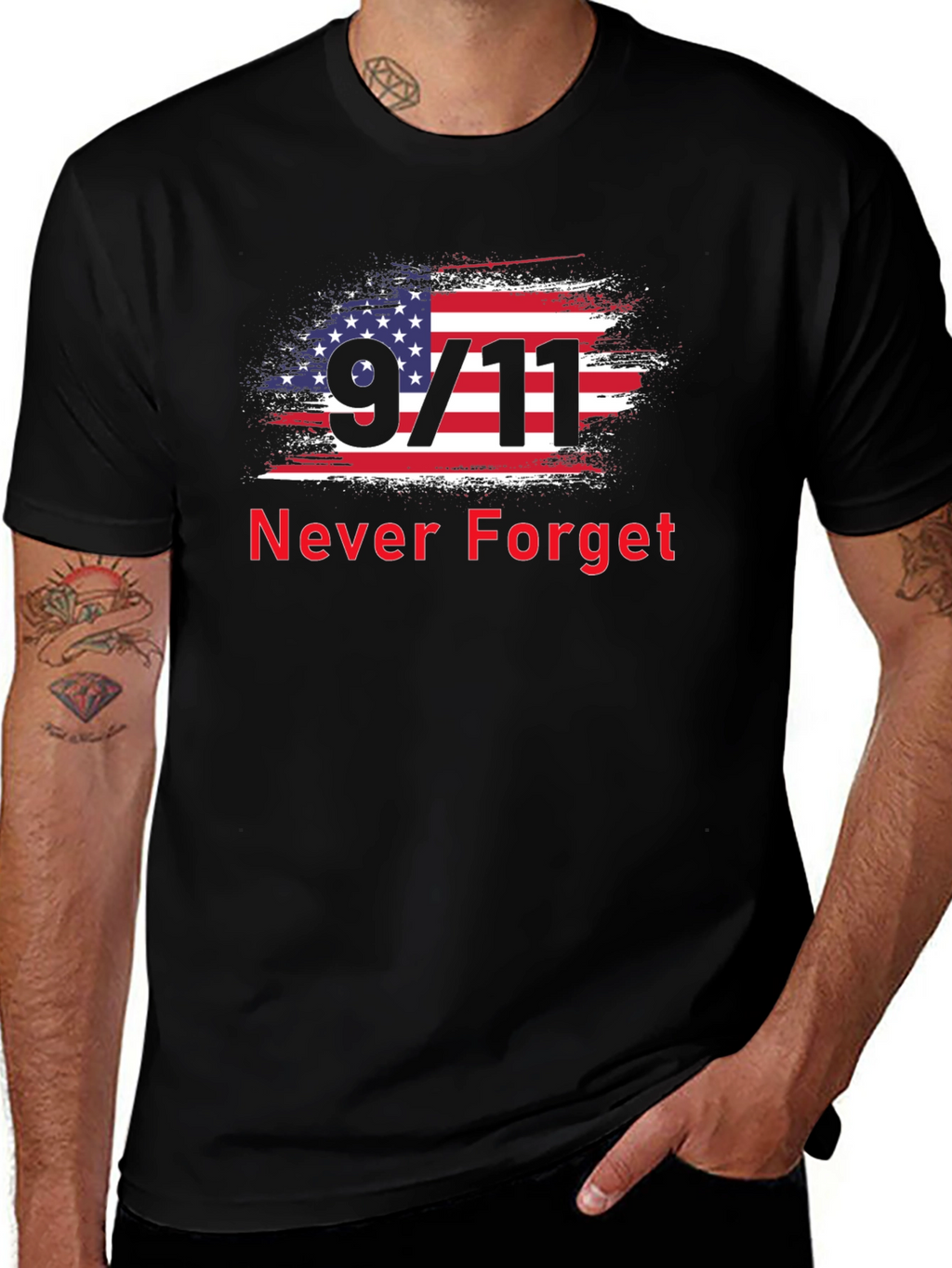 9/11 Never Forget Patriotic T-Shirt