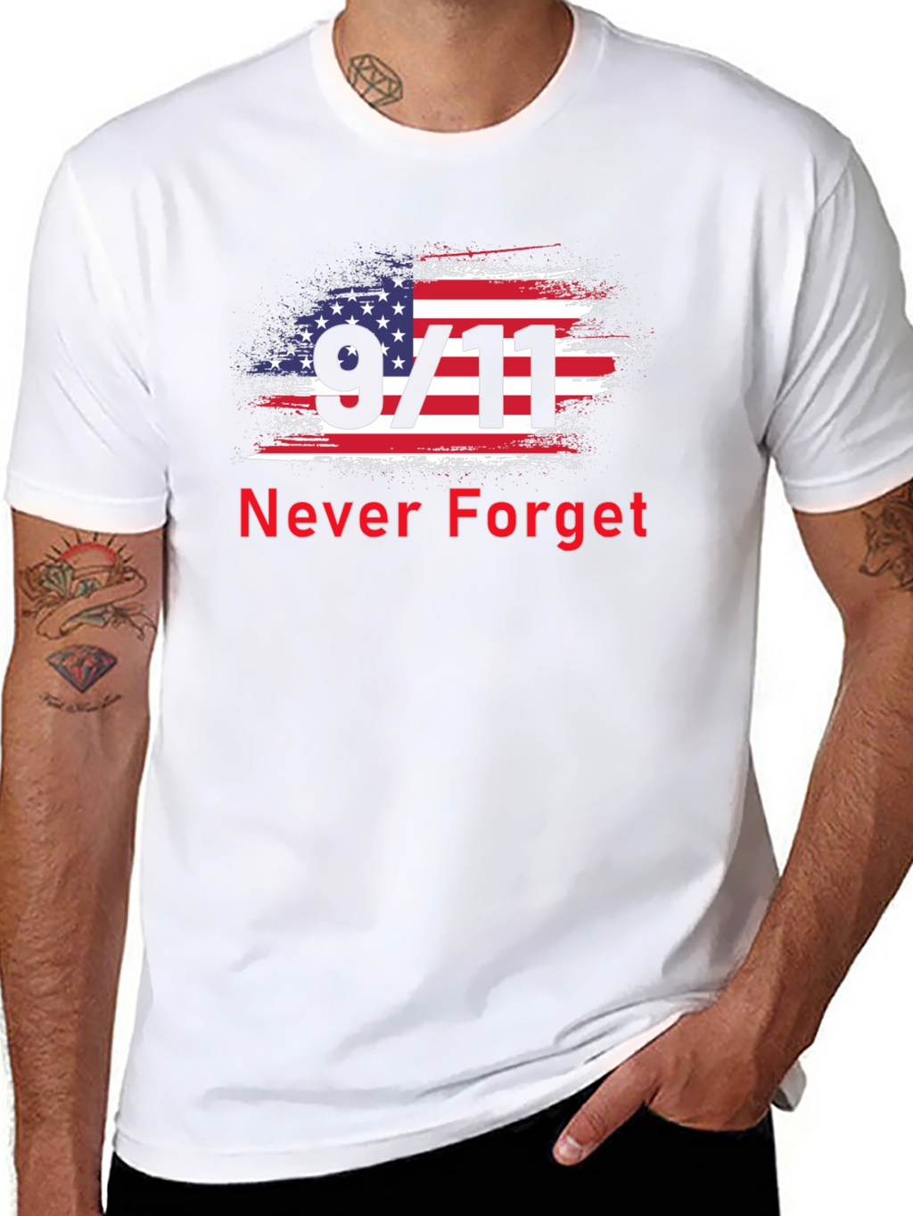 9/11 Never Forget Patriotic T-Shirt