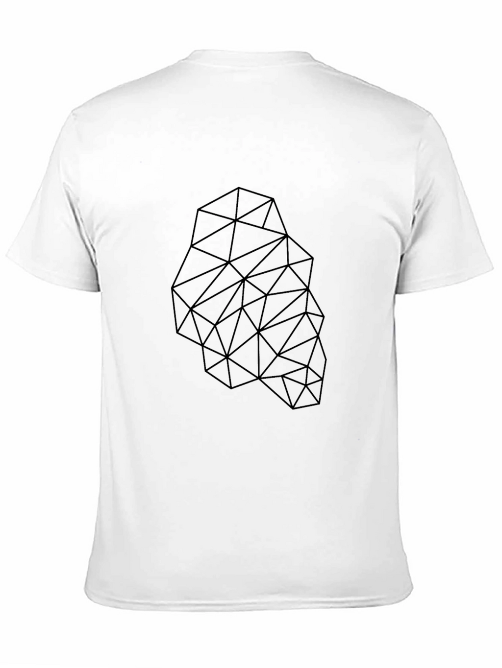 Geometric Triangle Design Black T-Shirt