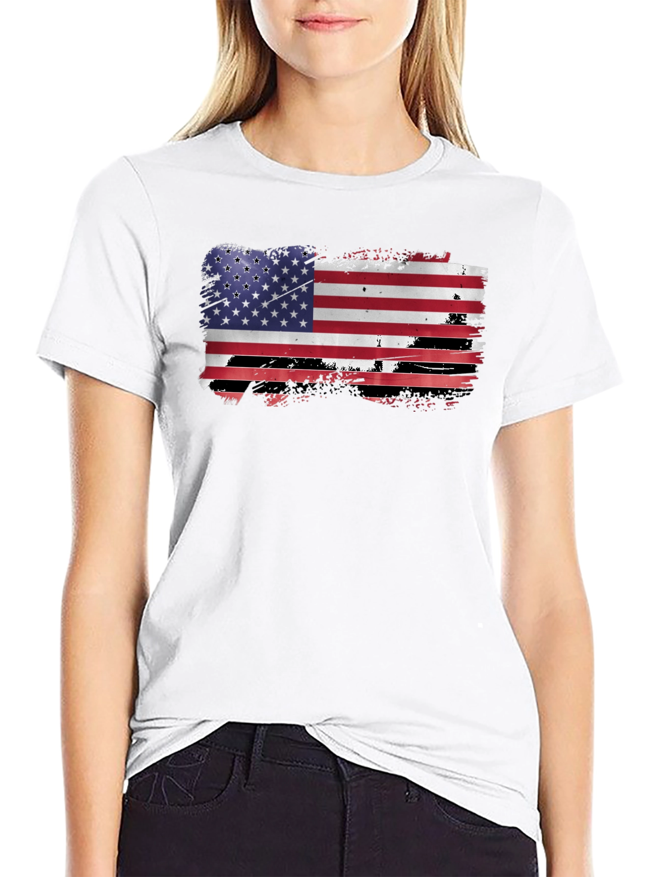 American Flag Graphic Tee - Patriotic Style