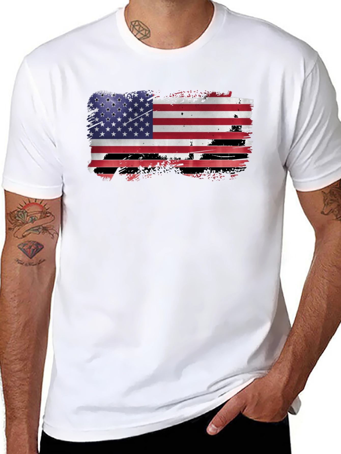 American Flag Graphic Tee - Patriotic Style