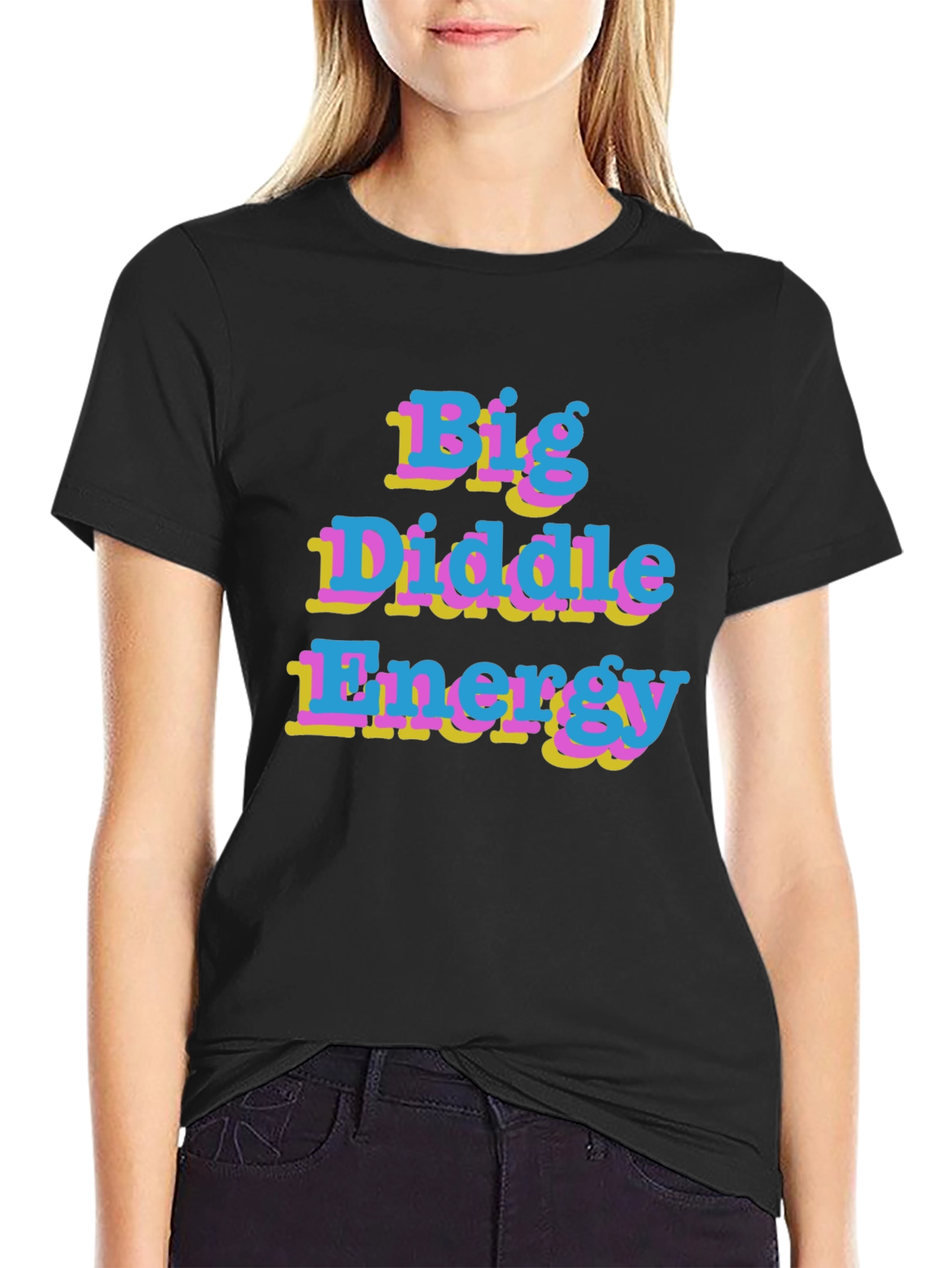 Big Diddle Energy Graphic Tee - Black Unisex T-Shirt