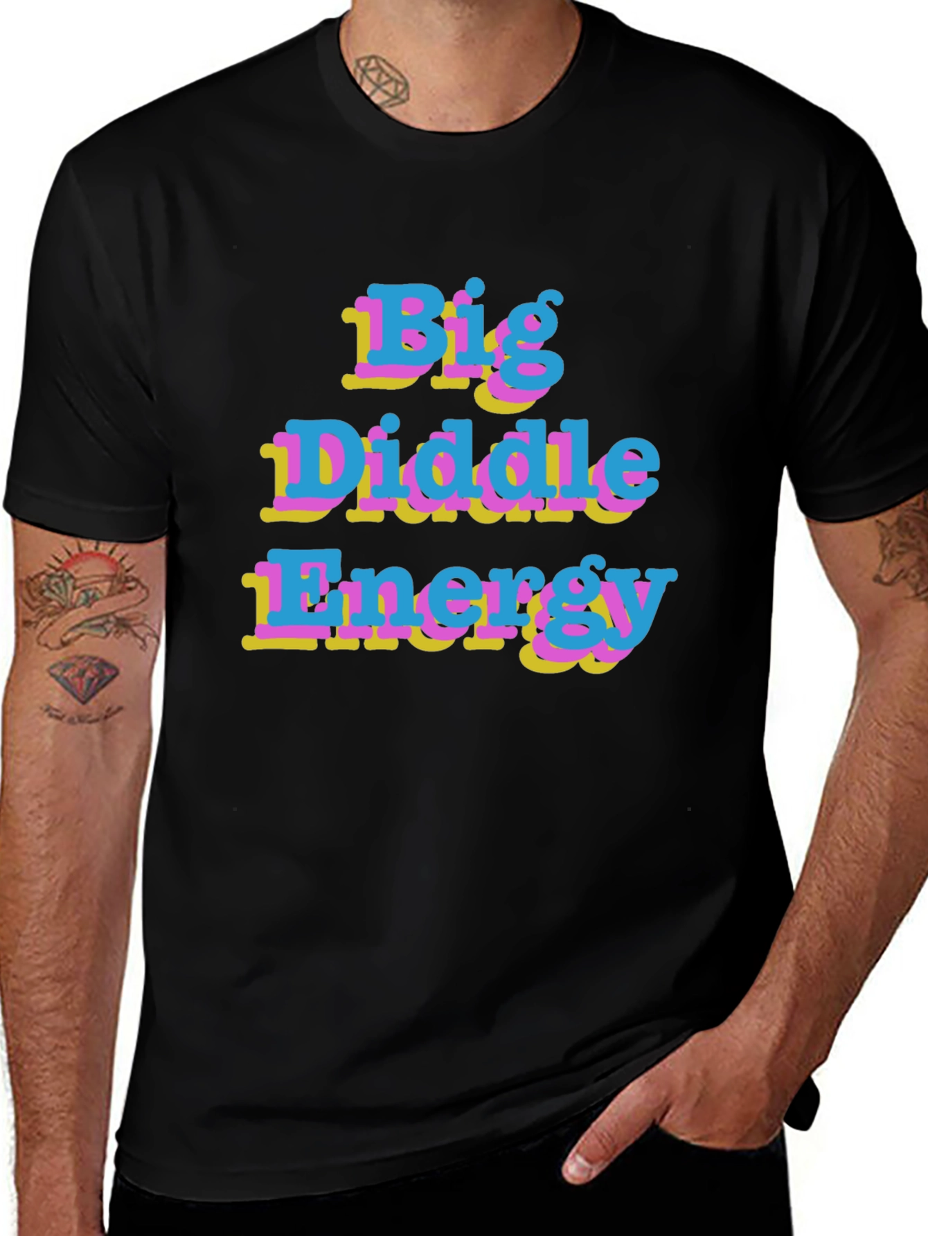 Big Diddle Energy Graphic Tee - Black Unisex T-Shirt